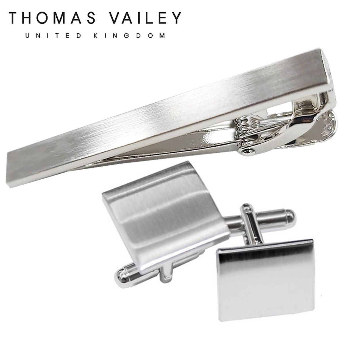 토마스 베일리(THOMAS VAILEY) 넥타이핀/커프스 세트-티매트텍스쳐