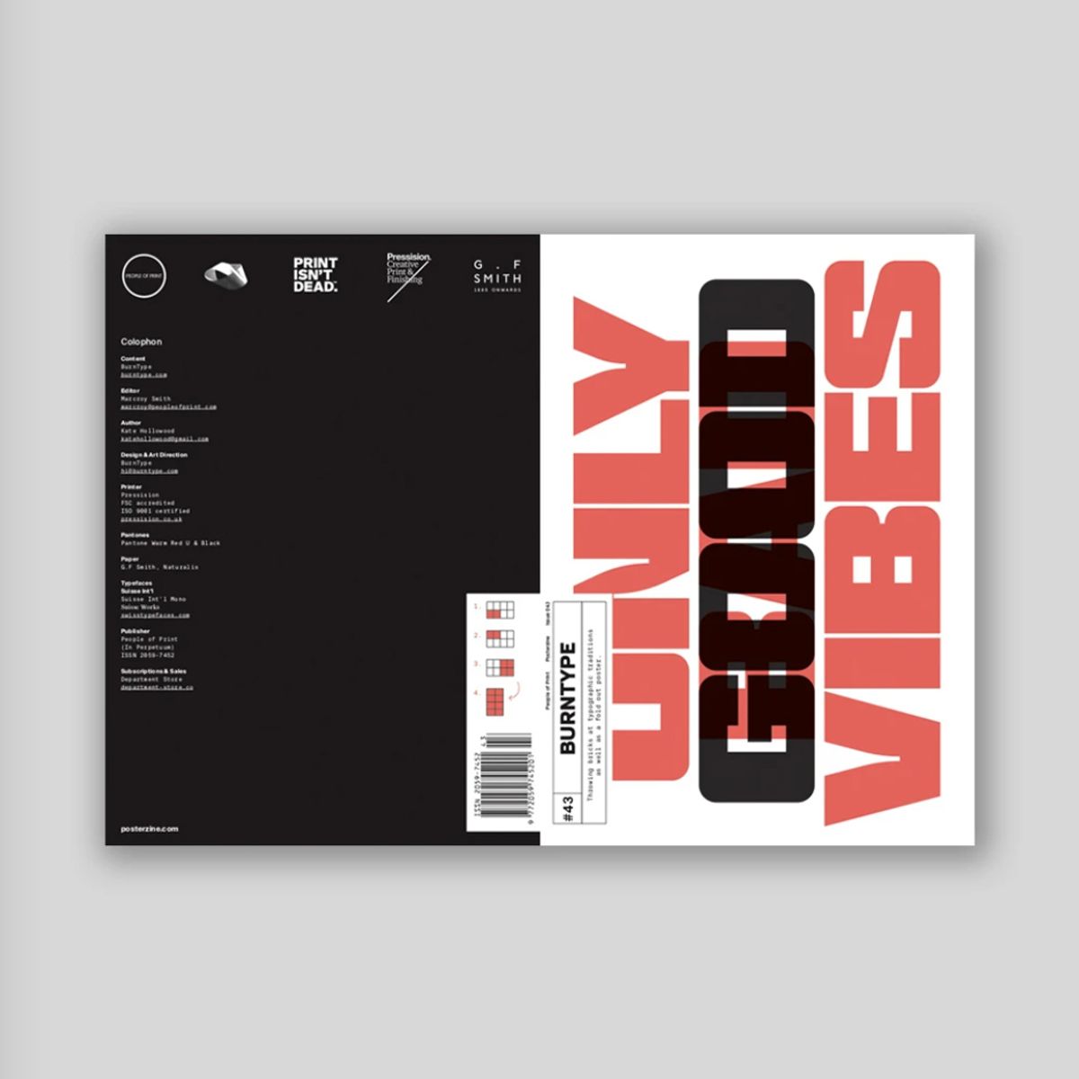 빠르크 에디션(PARC EDITIONS) POSTERZINE #43 Burn Type