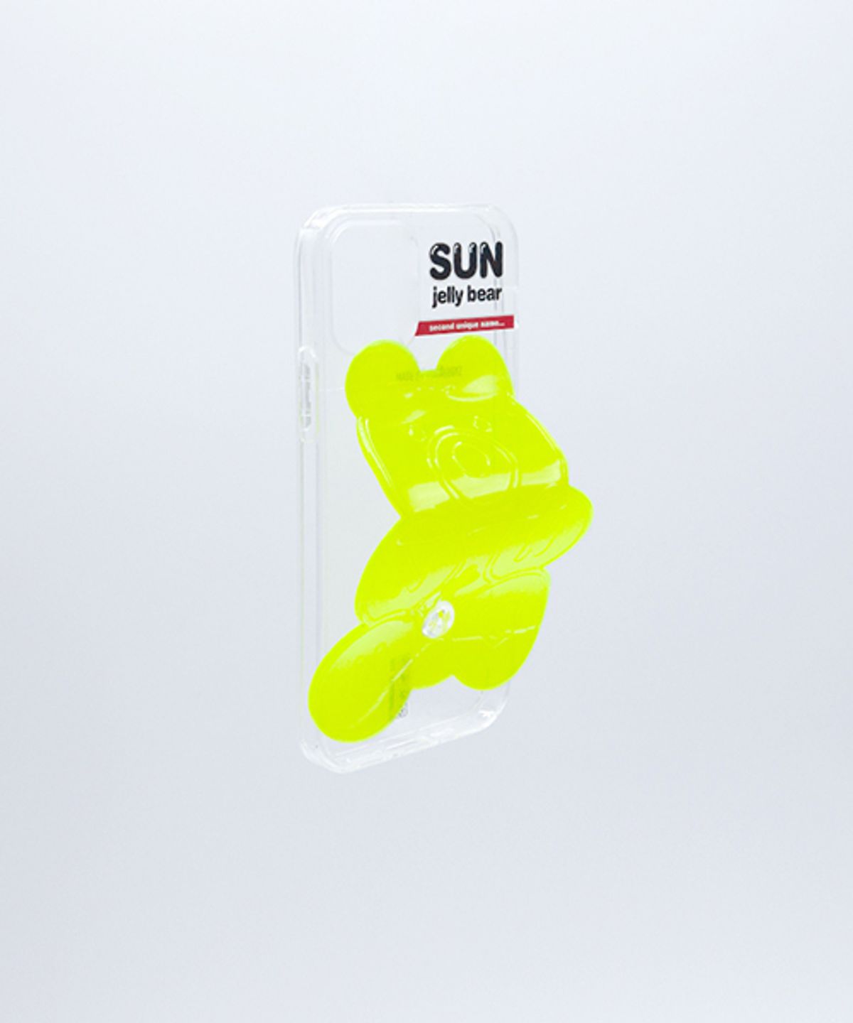 세컨드유니크네임(SECOND UNIQUE NAME) SUN CASE CLEAR JELLY BEAR LIME