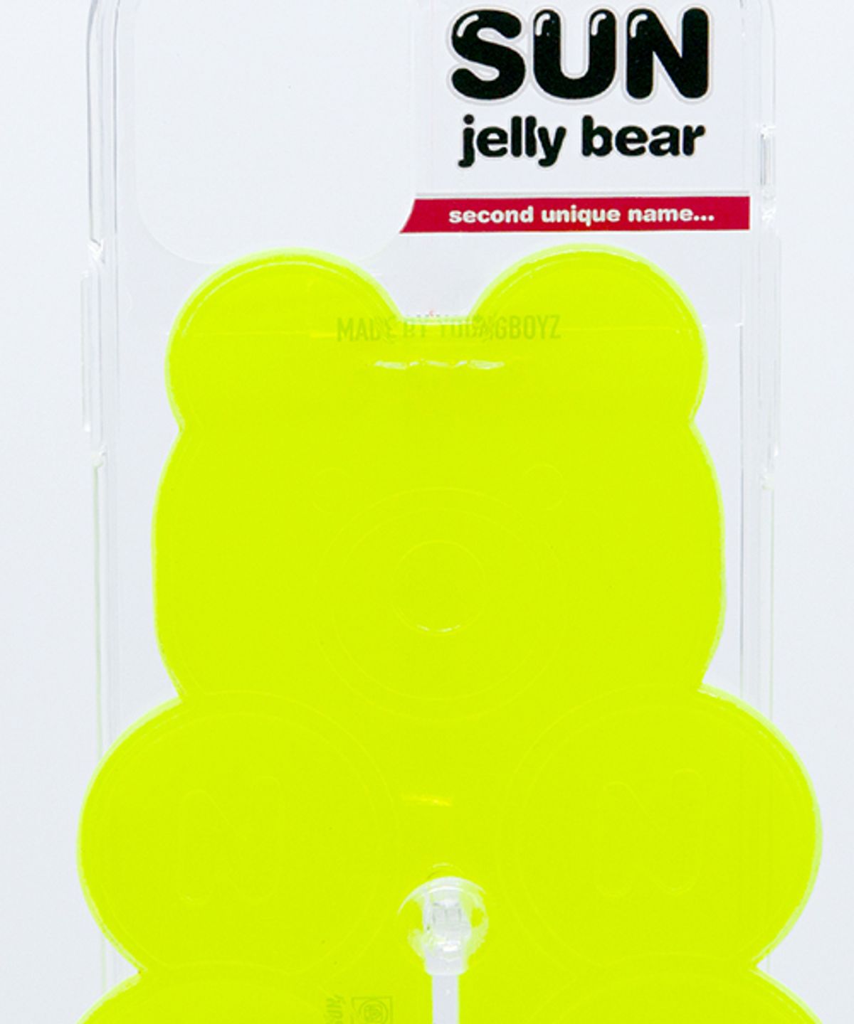 세컨드유니크네임(SECOND UNIQUE NAME) SUN CASE CLEAR JELLY BEAR LIME