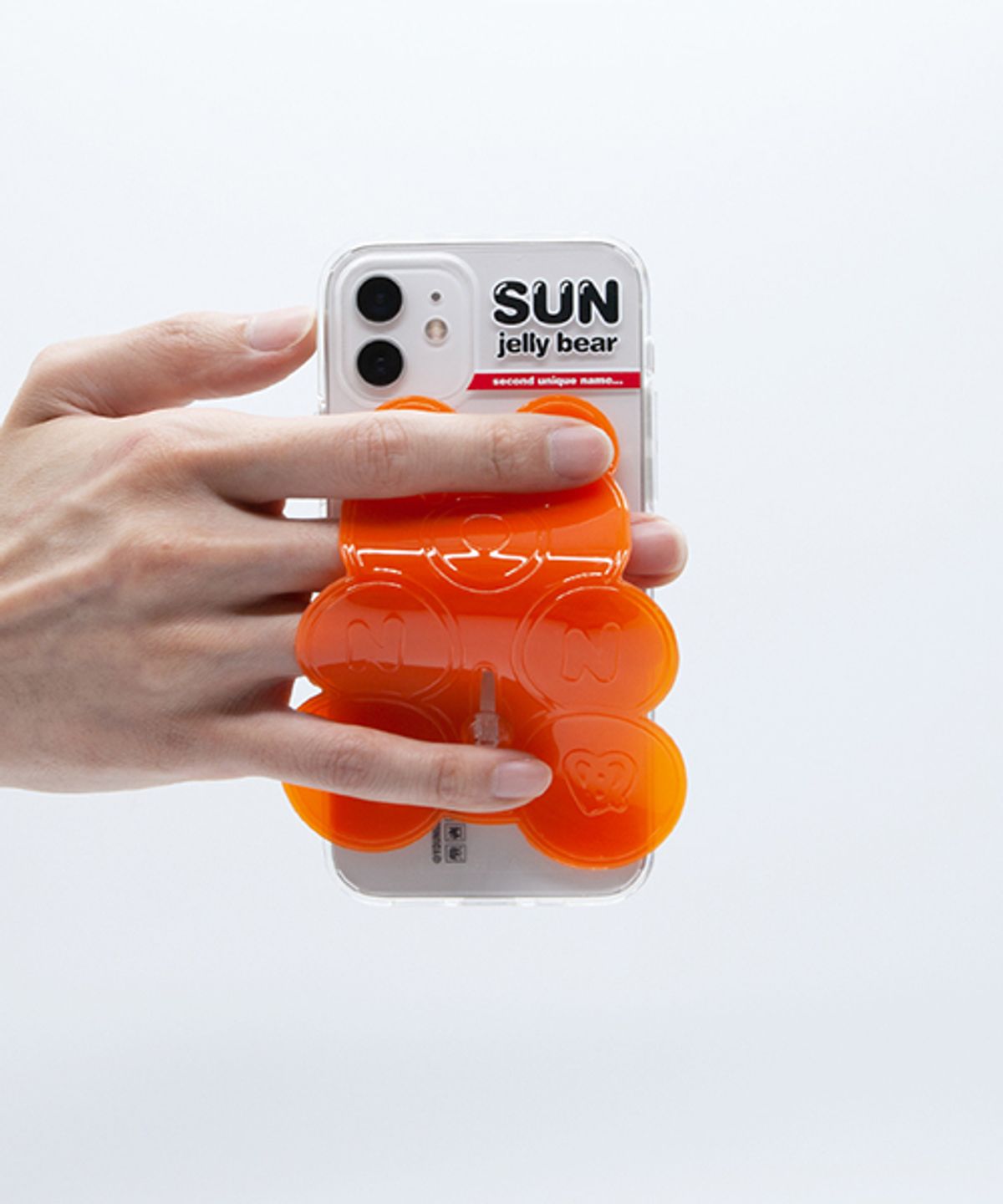 세컨드유니크네임(SECOND UNIQUE NAME) SUN CASE CLEAR JELLY BEAR ORANGE