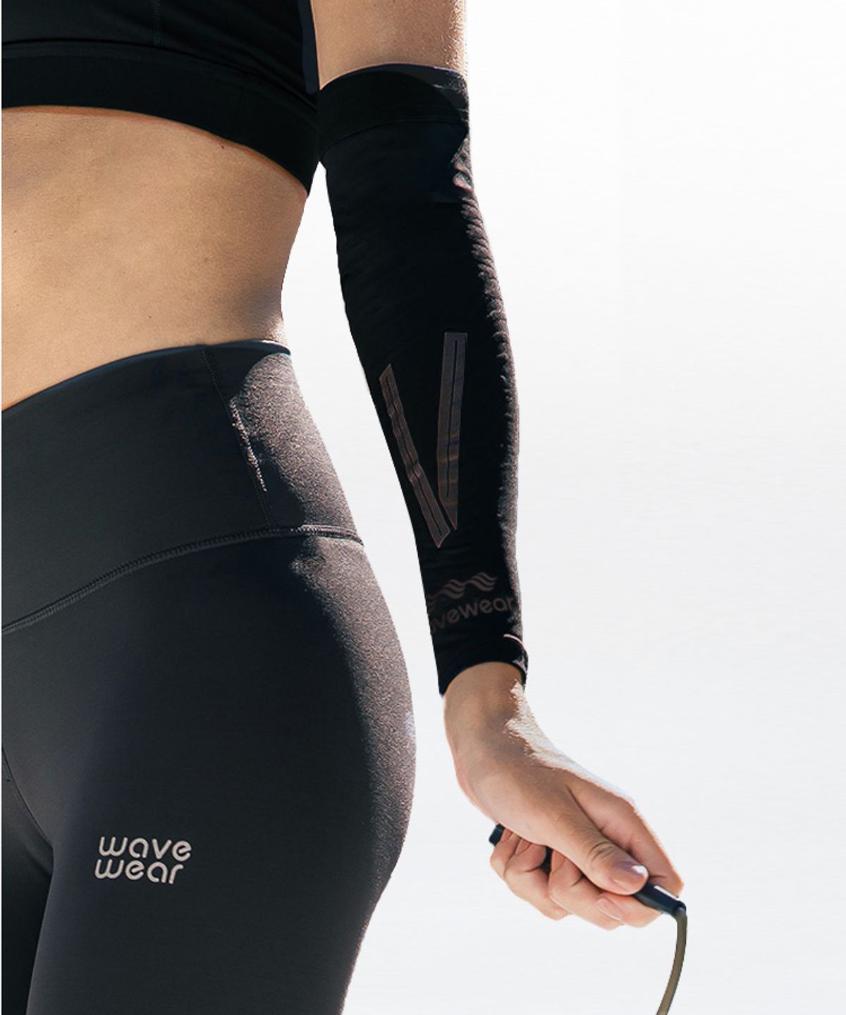 웨이브웨어(WAVEWEAR) 테니스/골프엘보 테이핑 스킨핏 팔보호대 F1 (블랙)