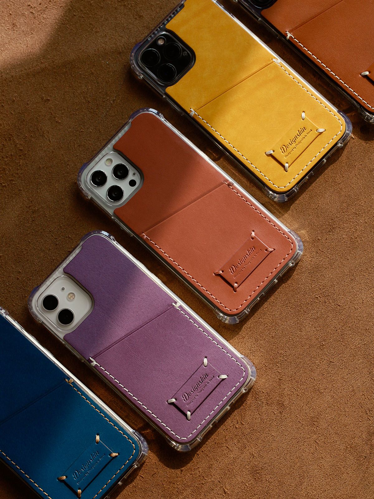 디자인스킨(DESIGNSKIN) 피닉스 프로 프리미엄 레더 카드 포켓 케이스 내추럴베이지