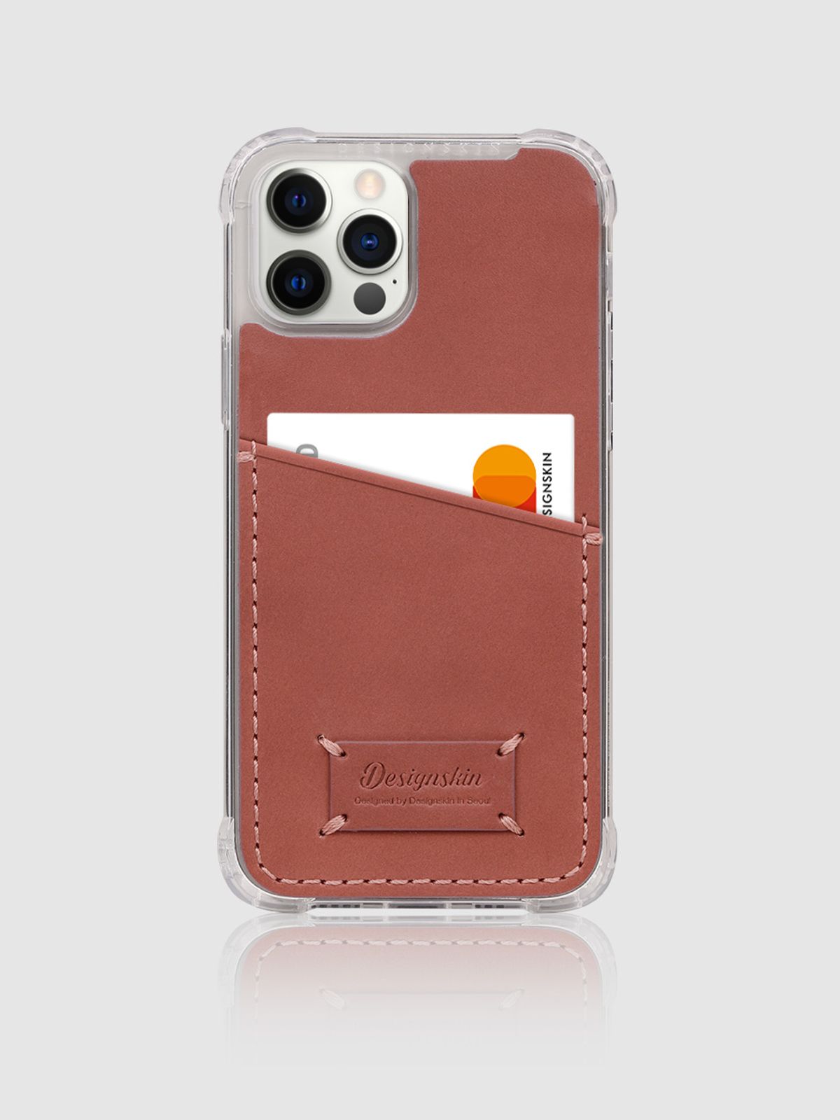 디자인스킨(DESIGNSKIN) 피닉스 프로 프리미엄 레더 카드 포켓 케이스 샌드핑크