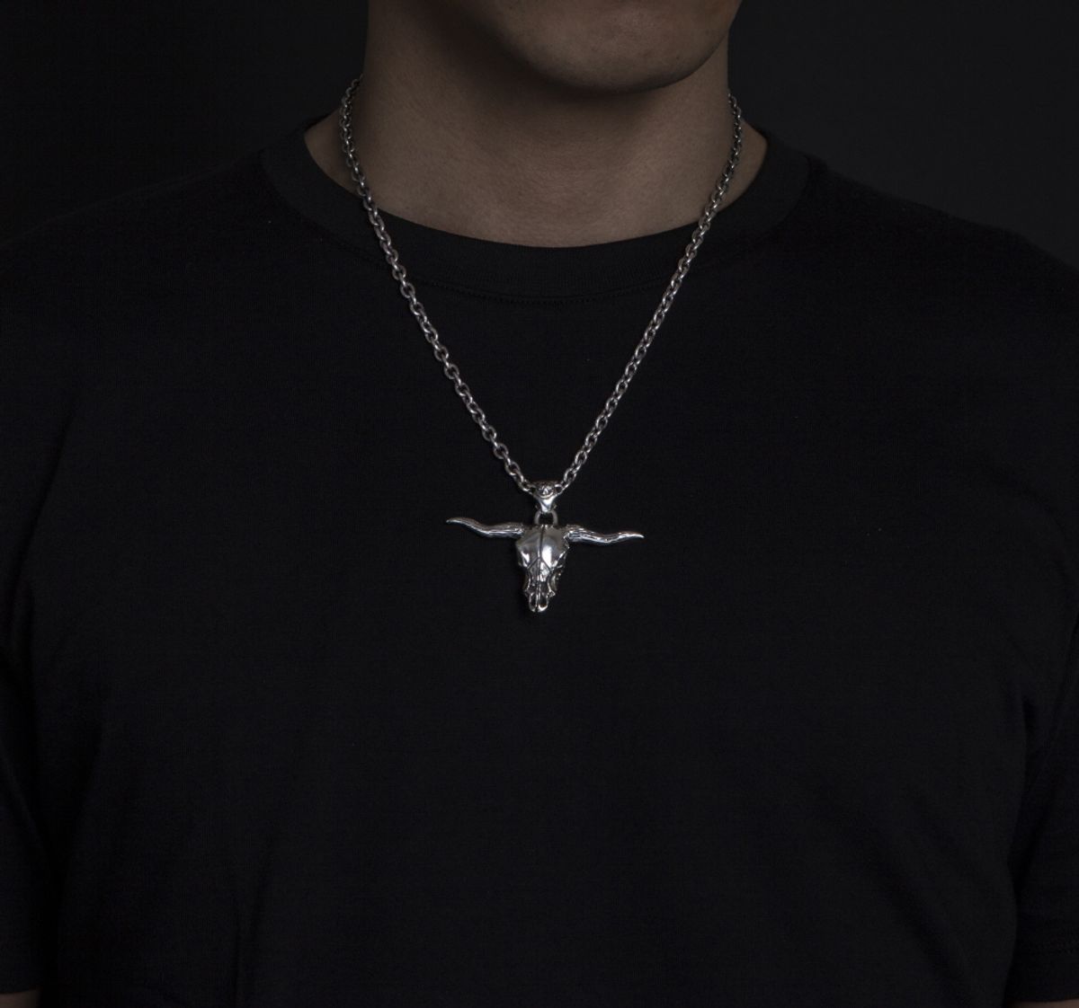 스팅925(STING925) Buffalo Head Pendant