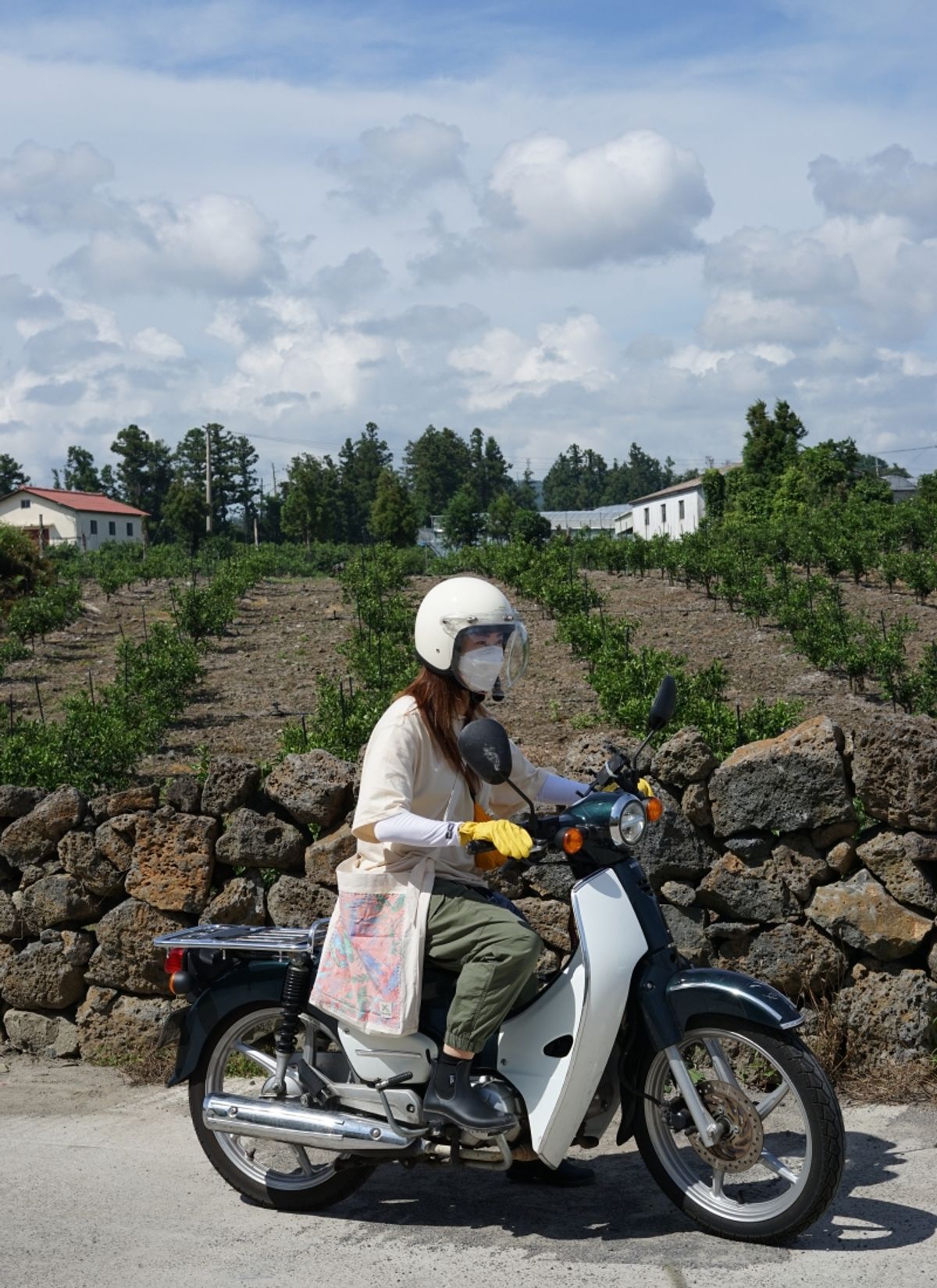 멧앤멜(MATT AND MEL) [Patchwork Canvas Bag] Banana Leaves - Pale Pink