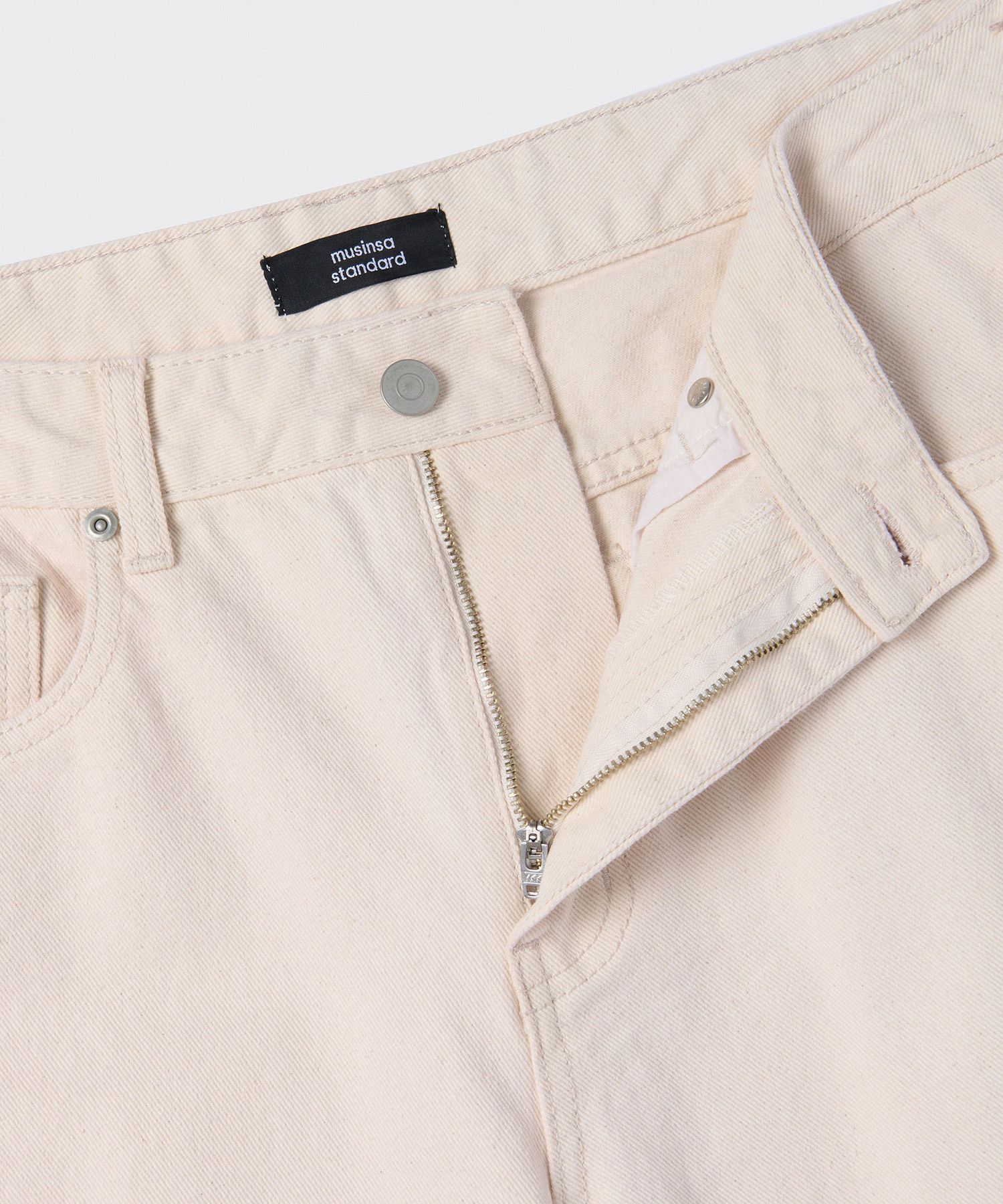 ★MUSINSA STANDARD★ Straight denim slacks cream MMDNP104-CR MUSINSA | MUSINSA STANDARD Loose Straight Denim Pants [Cream]
