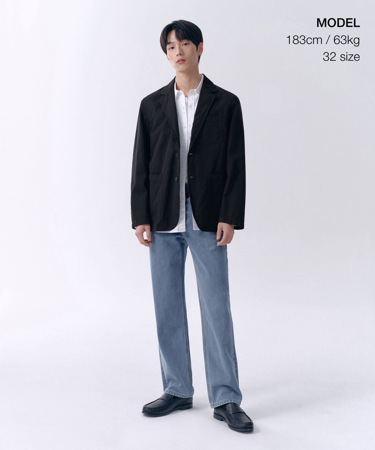 무신사 스탠다드(MUSINSA STANDARD) 스트레이트 데님 팬츠 [라이트 인디고]