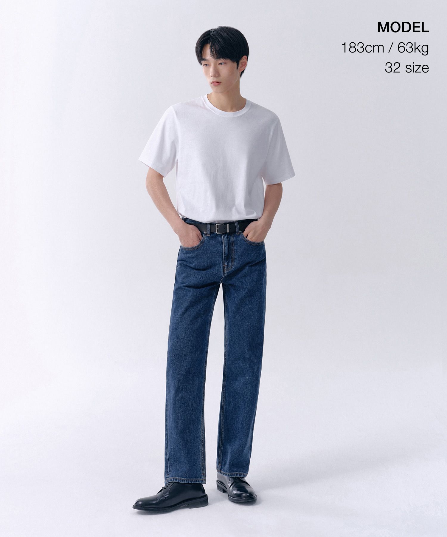 ★MUSINSA STANDARD★ Indigo Straight Denim Pants Medium MMCN MUSINSA | MUSINSA STANDARD STRAIGHT DENIM PANTS [MEDIUM INDIGO]