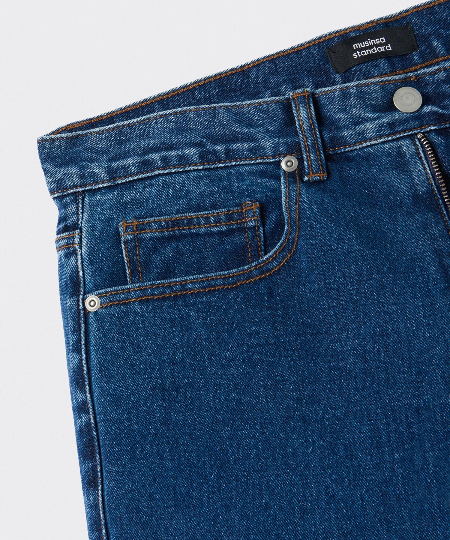 MUSINSA | MUSINSA STANDARD STRAIGHT DENIM PANTS [MEDIUM INDIGO]