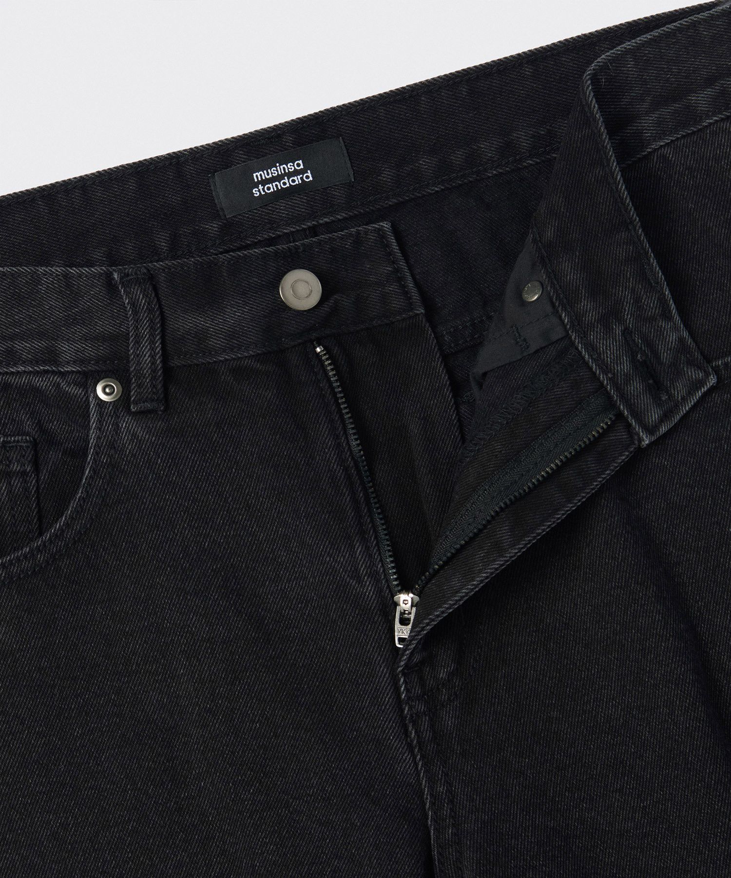 ★MUSINSA STANDARD★ Straight denim pants black MMCNP803-BK MUSINSA | MUSINSA STANDARD Straight Denim Slacks [Black]
