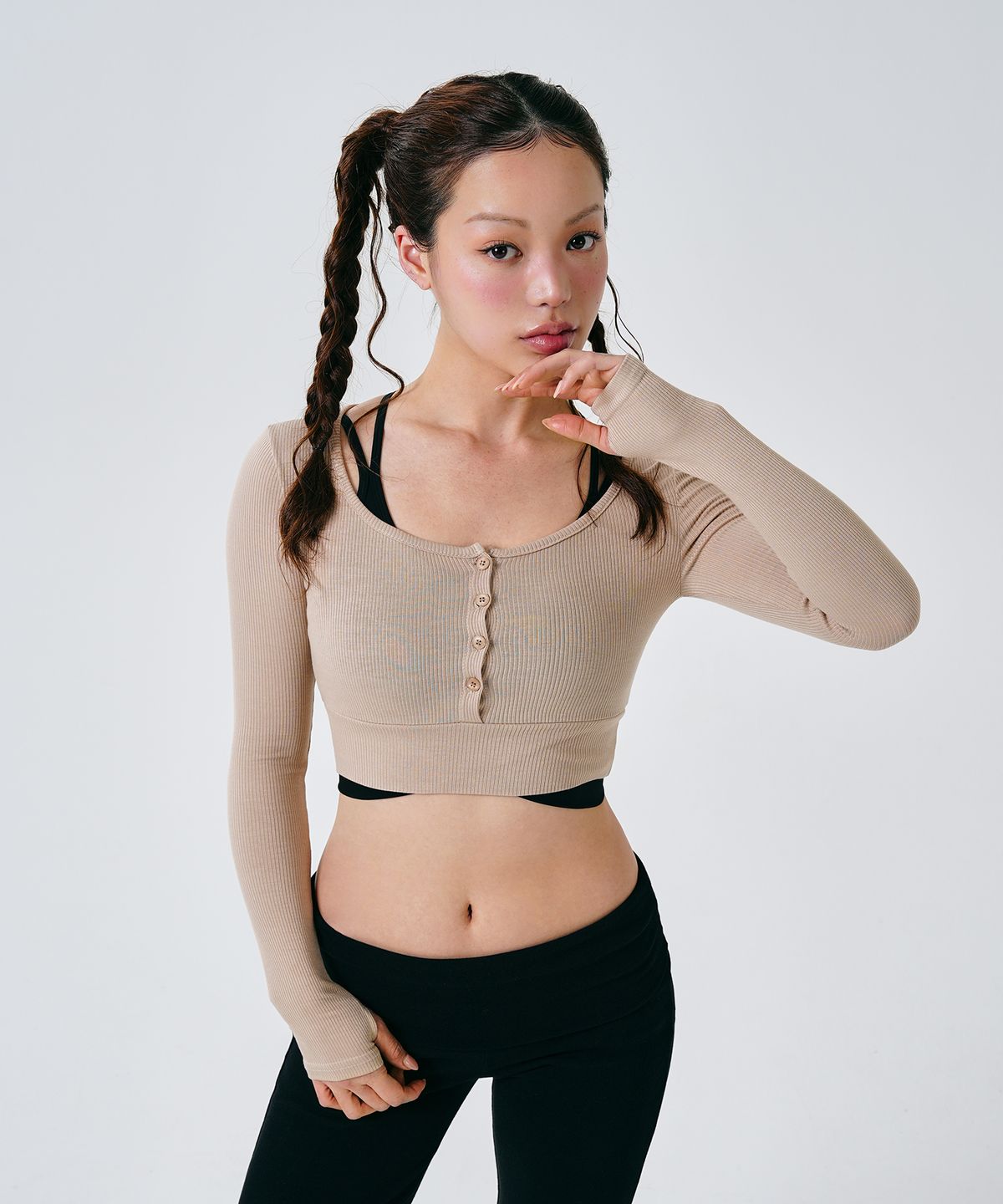 콘치웨어(CONCHWEAR) 앤드 골지 크롭탑 (5colors)