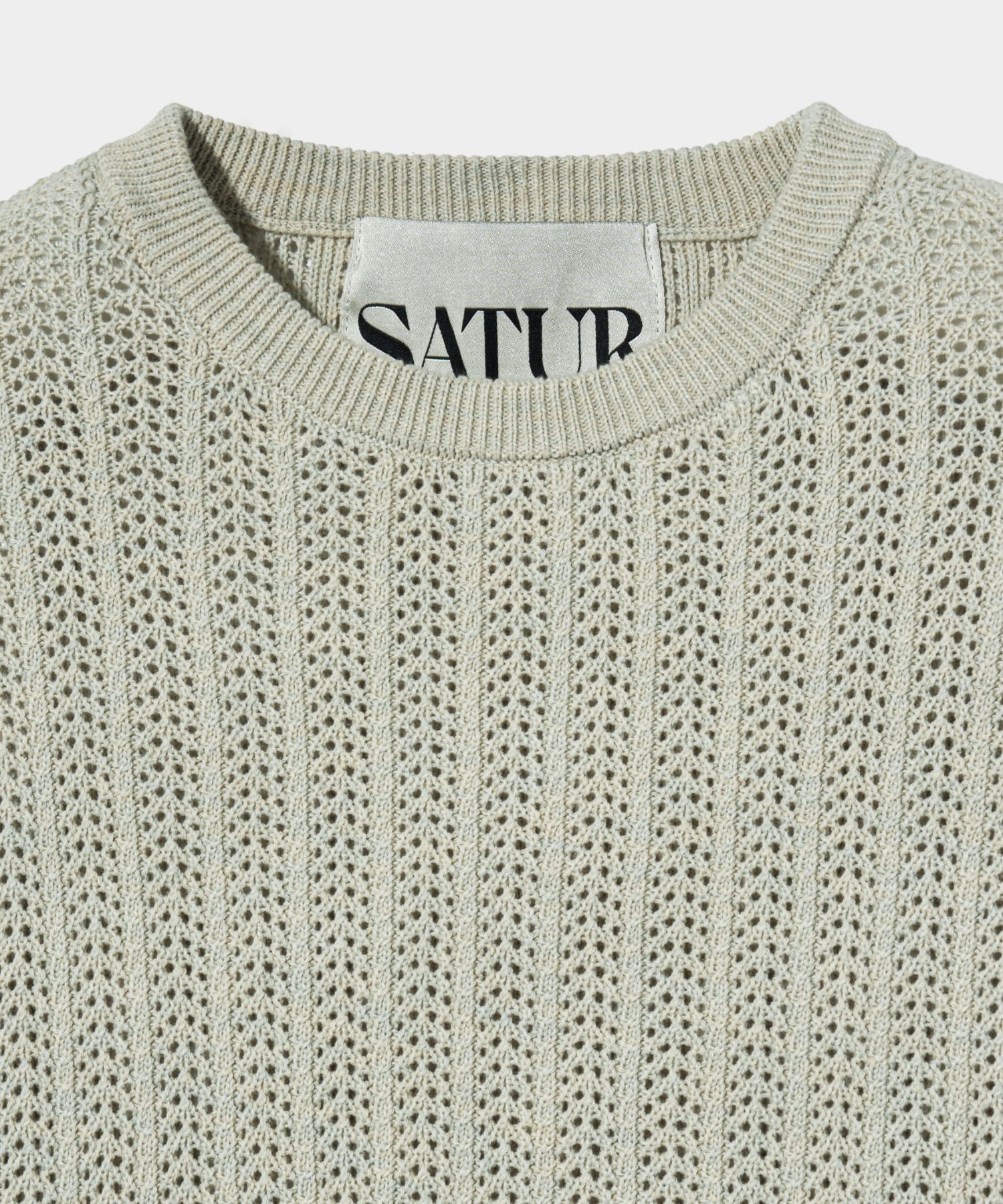 MUSINSA | SATUR Ibiza Natural Mesh Knit Natural Green