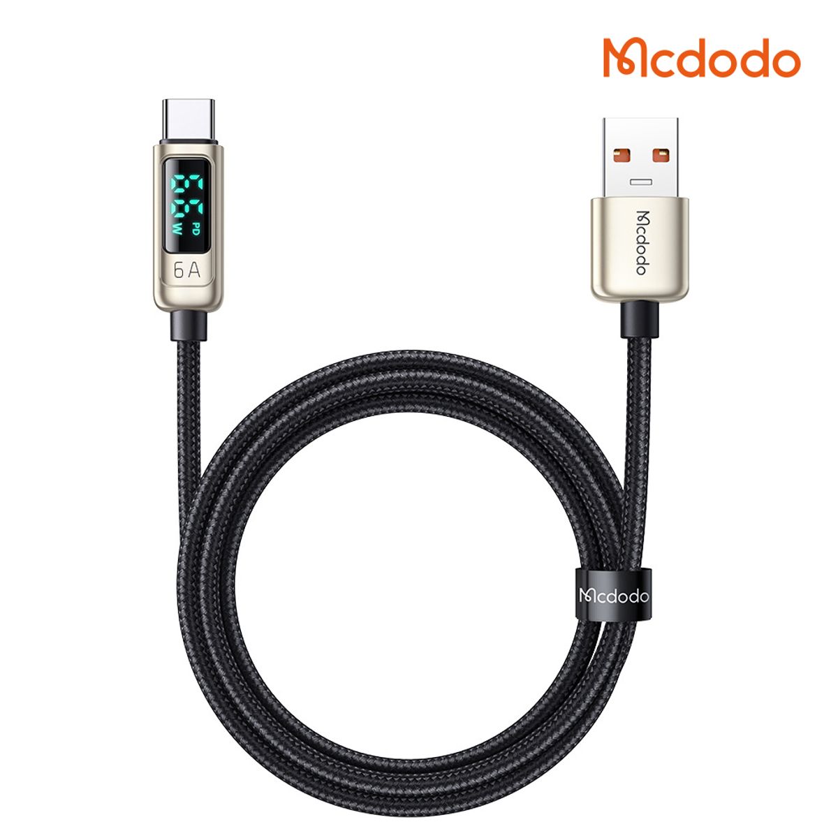 맥도도(MCDODO) 디스플레이 USB-A to C타입 6A 고속충전 케이블