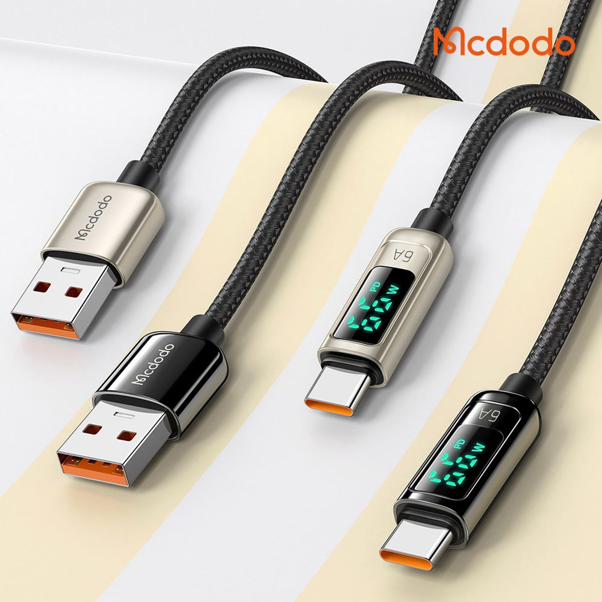 맥도도(MCDODO) 디스플레이 USB-A to C타입 6A 고속충전 케이블