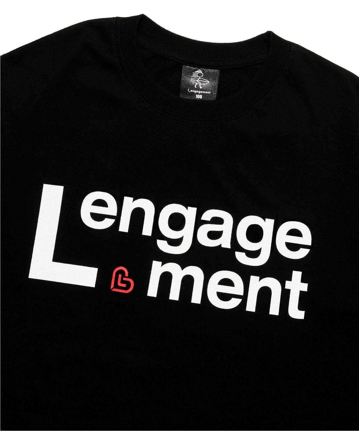 랑가주망(LENGAGEMENT) 클래식핏 엘 로고 반팔티 [블랙-화이트]