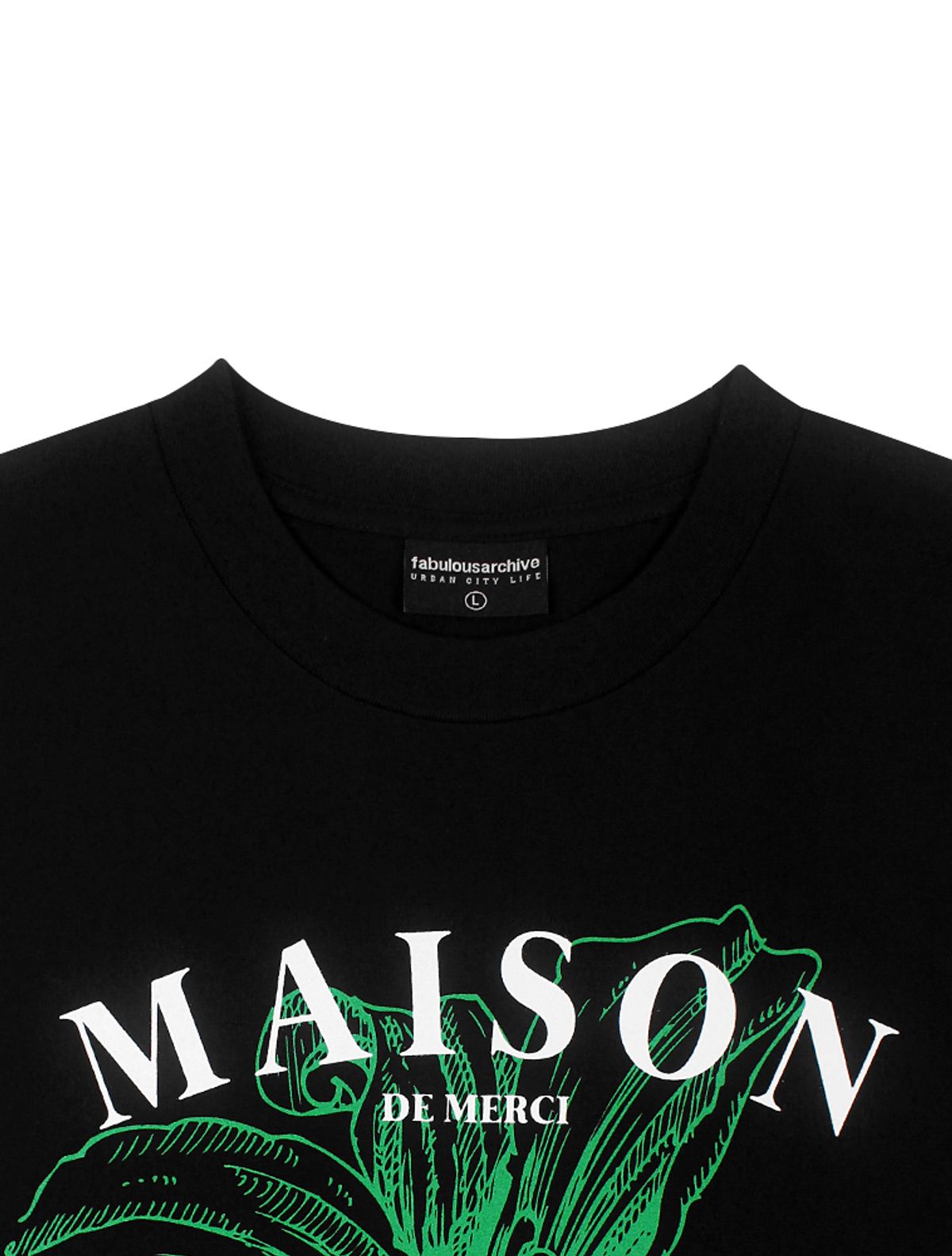라 메종 스튜디오(LA MAISON STUDIO) UNISEX 오버핏 싱글 MAISON프린팅 슬리브리스 탑 블랙(FCB2TS300M)