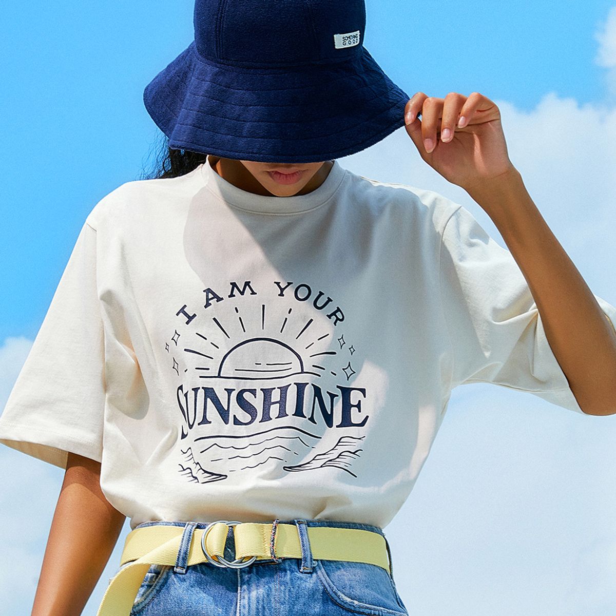 썸띵굿(SOMETHING GOOD) SUNSHINE Terry Bell Bucket Hat