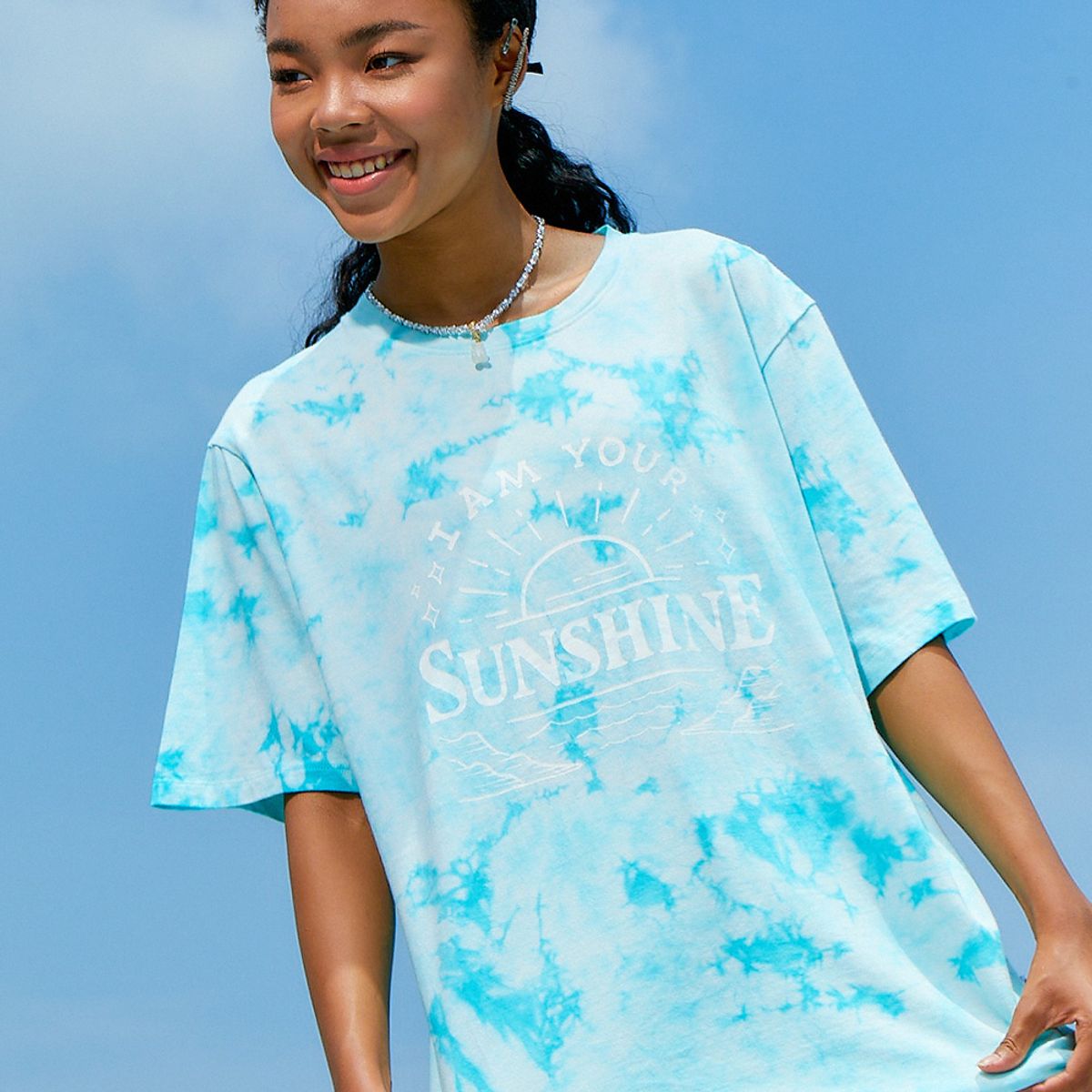 썸띵굿(SOMETHING GOOD) STG x CDC TIEDYE T-Shirts BLUE