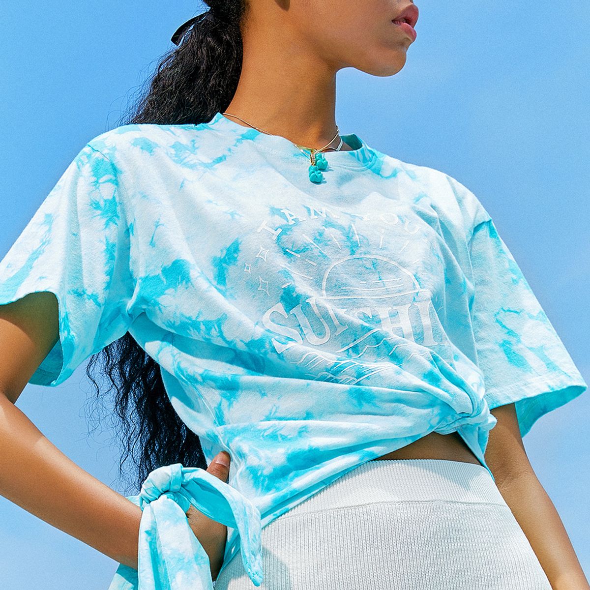 썸띵굿(SOMETHING GOOD) STG x CDC TIEDYE T-Shirts BLUE