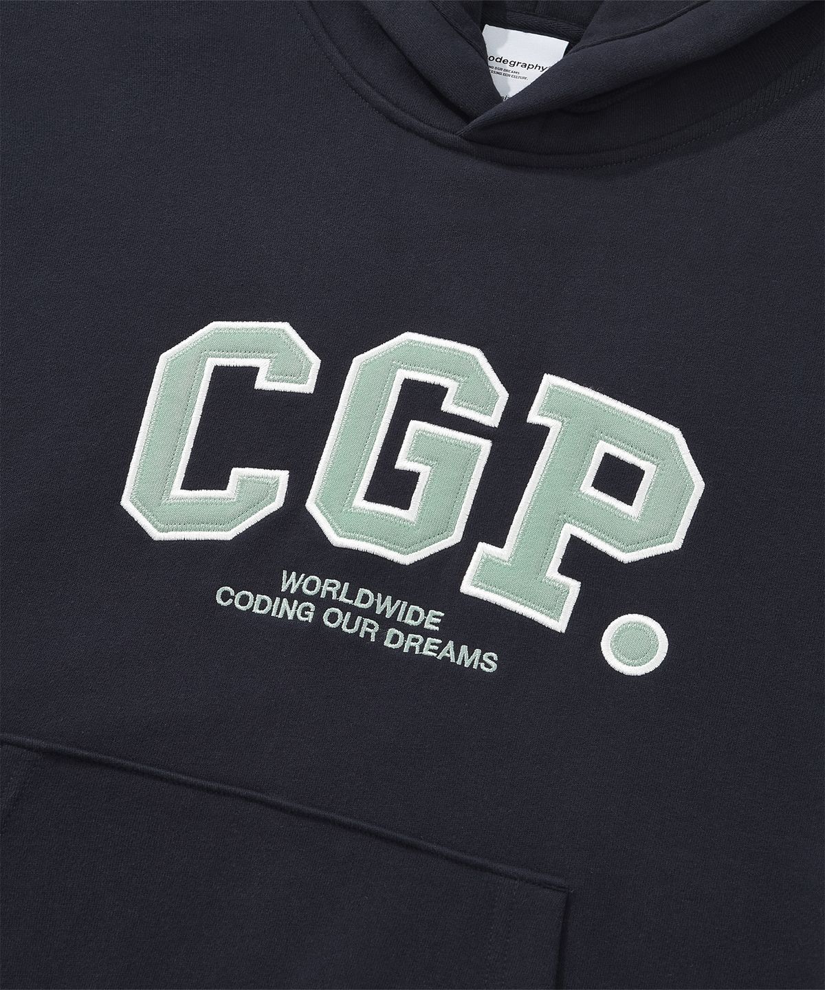 코드그라피(CGP) CGP 아치 로고 후드티_네이비