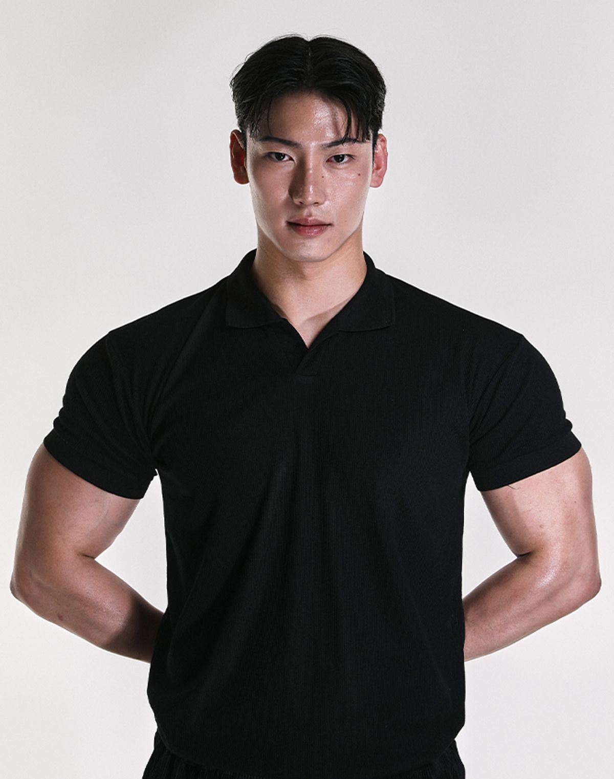 알브이디(RVD) 트래블웨어 골지 머슬핏 카라티 (블랙)