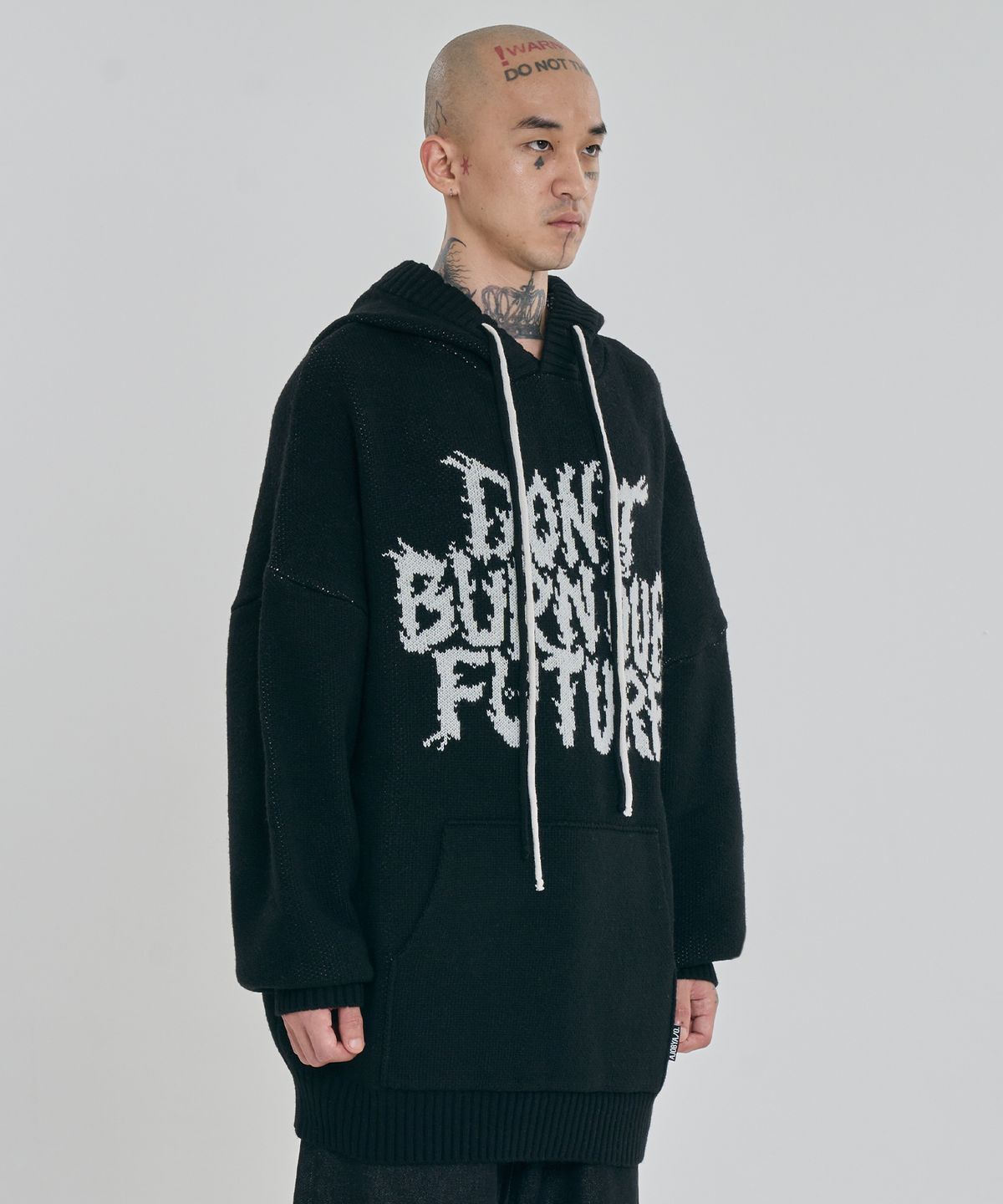 아조바이아조(AJOBYAJO) [PBA] DBOF Wool Knit Hoodie [BLACK]