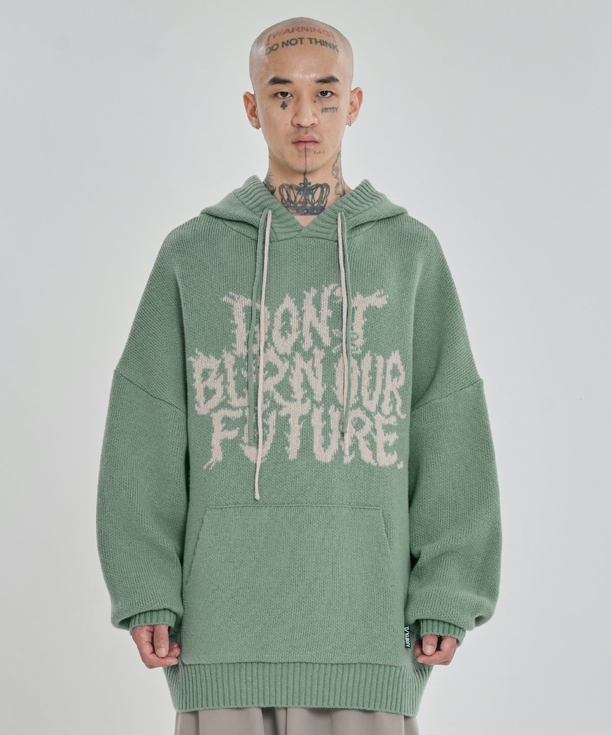 아조바이아조(AJOBYAJO) [PBA] DBOF Wool Knit Hoodie [MINT]