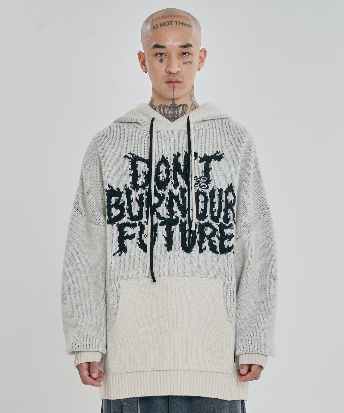 아조바이아조(AJOBYAJO) [PBA] DBOF Wool Knit Hoodie [IVORY]