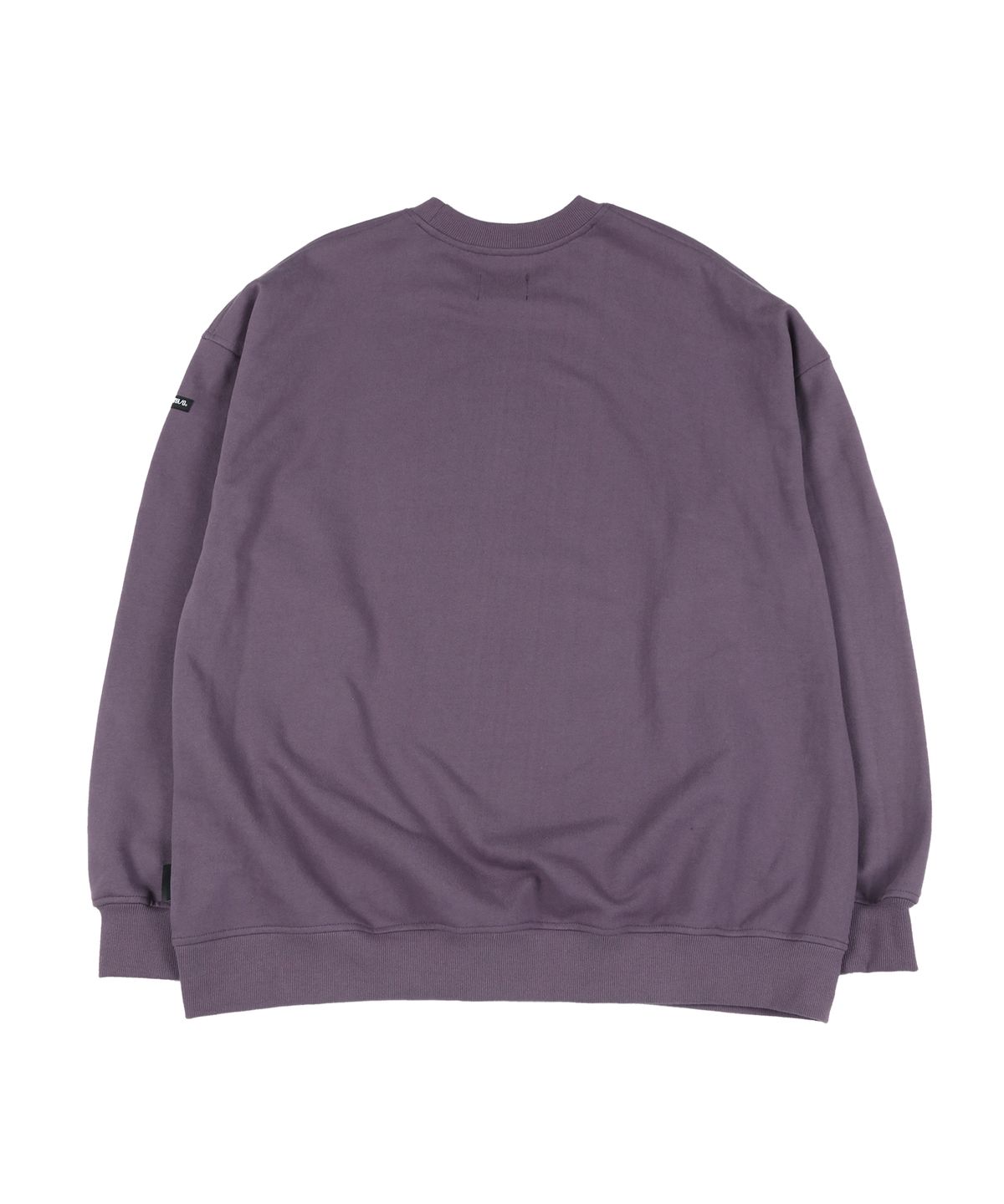 아조바이아조(AJOBYAJO) Flocked (19) Slogan Sweatshirt [Purple]