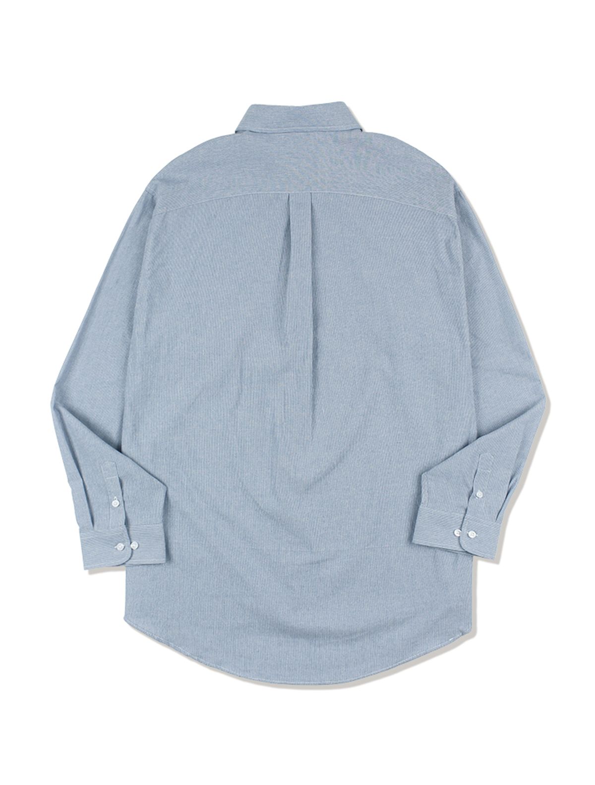 라 메종 스튜디오(LA MAISON STUDIO) UNISEX 세미오버 핀스트라이프 포켓자수 셔츠 라이트블루(FCB3SH305M)