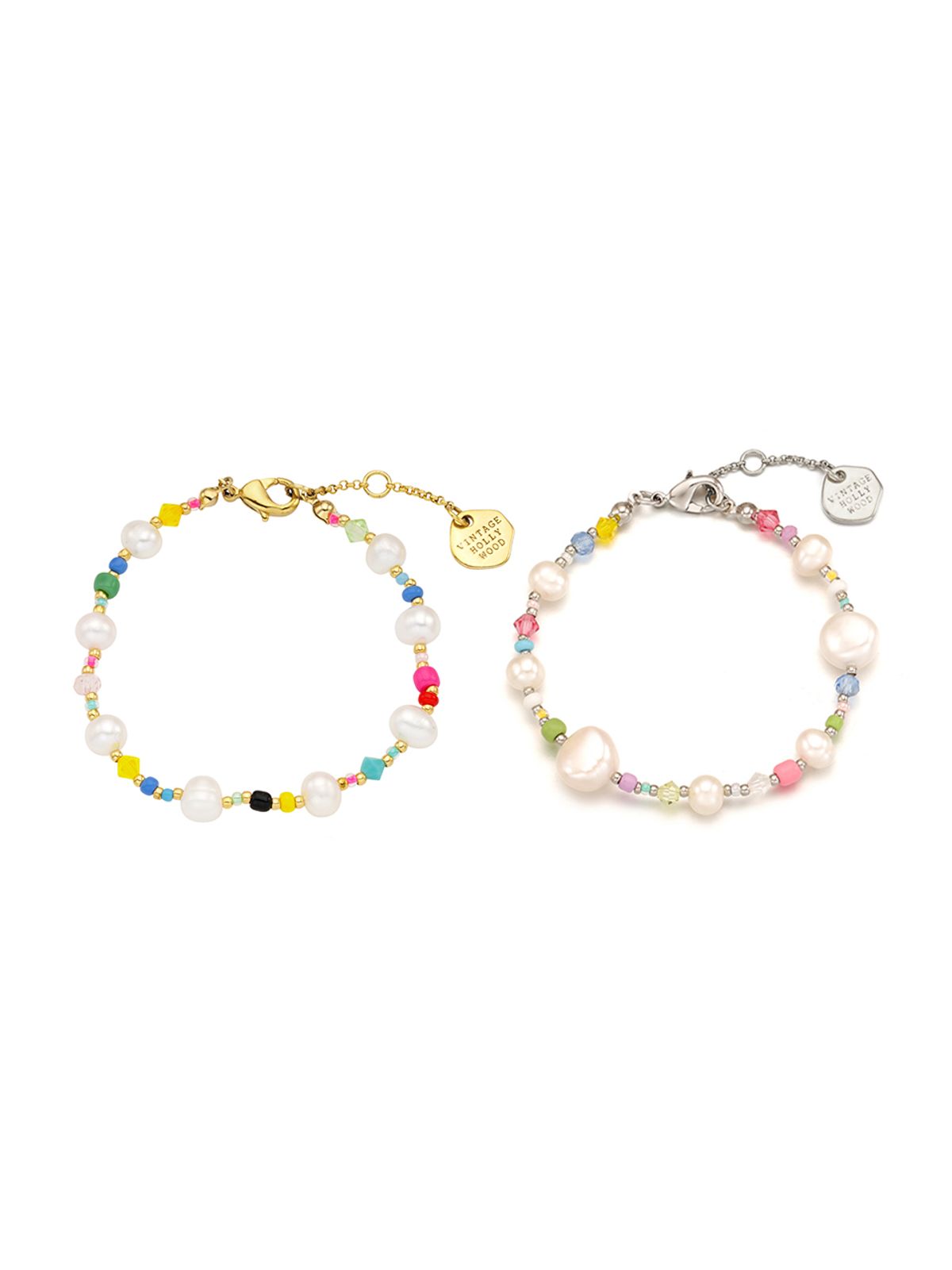 빈티지헐리우드(VINTAGE HOLLYWOOD) Pearl n Crystal Beads Bracelet_VH25NNBR100V