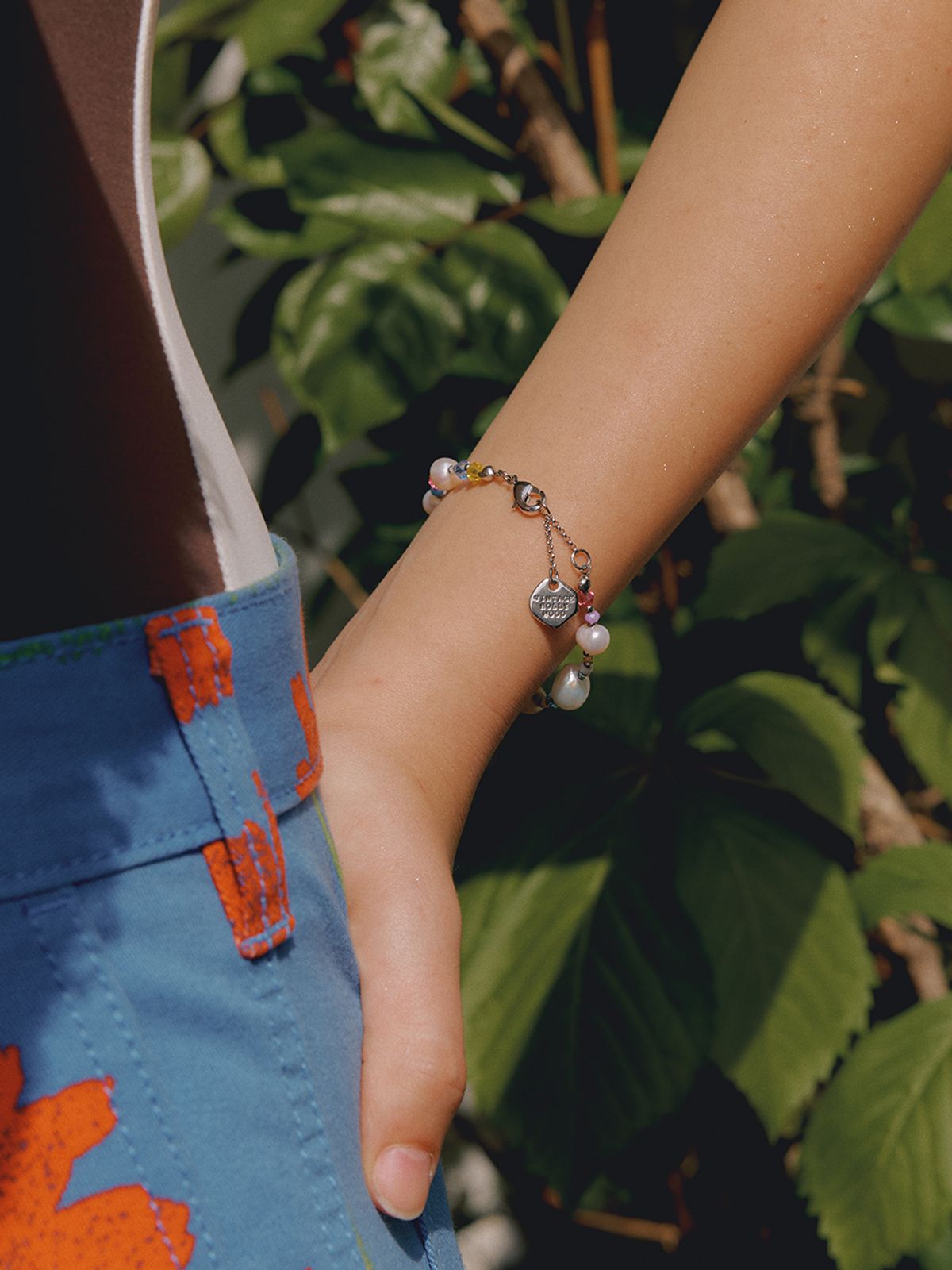 빈티지헐리우드(VINTAGE HOLLYWOOD) Pearl n Crystal Beads Bracelet_VH25NNBR100V