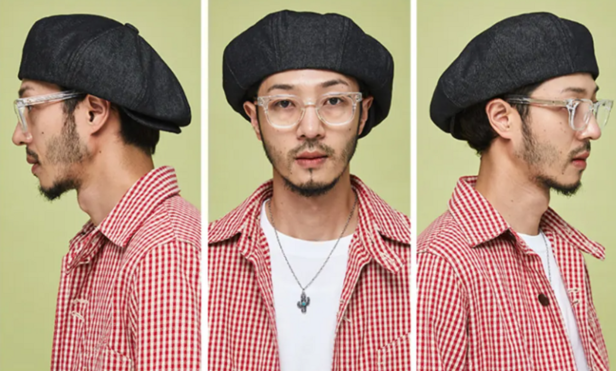 밀리어네어햇(MILLIONAIRE HATS) Denim (over size) Big apple hat - 흑청