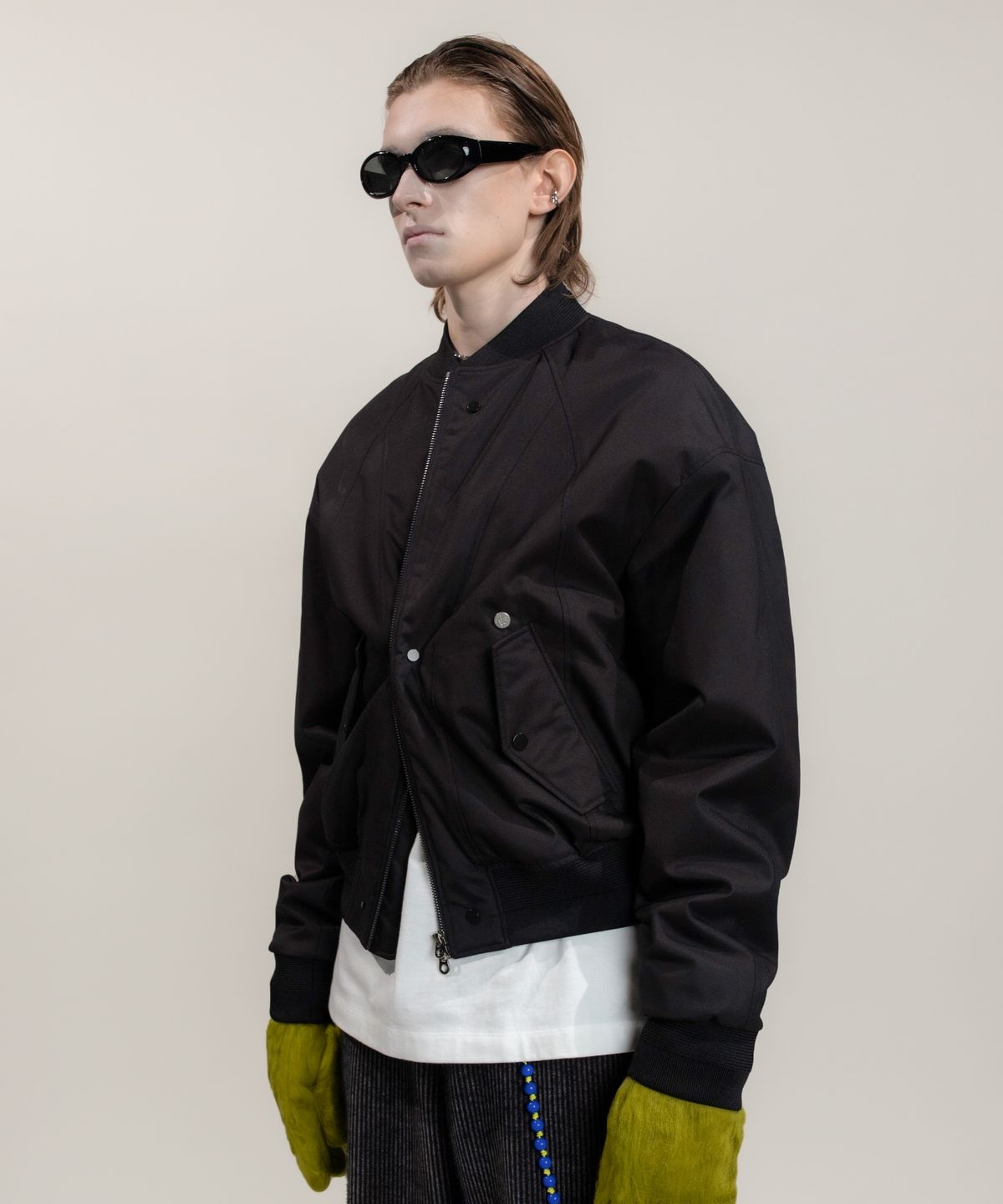 애드오프(ADDOFF) BLACK WAVE BOMBER JACKET - 사이즈 & 후기 | 무신사 애드오프(ADDOFF)  BLACK WAVE BOMBER JACKET - 사이즈 & 후기... 