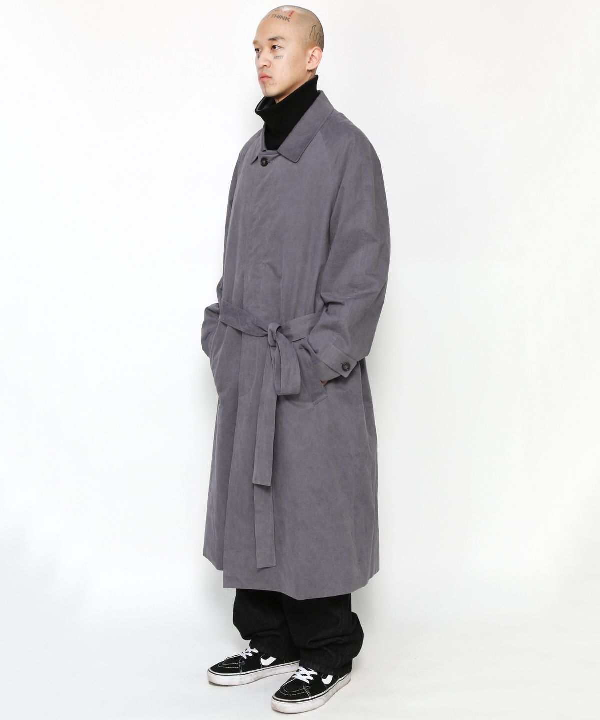 아조바이아조(AJOBYAJO) Washed Cotton Oversized Coat [Purple]