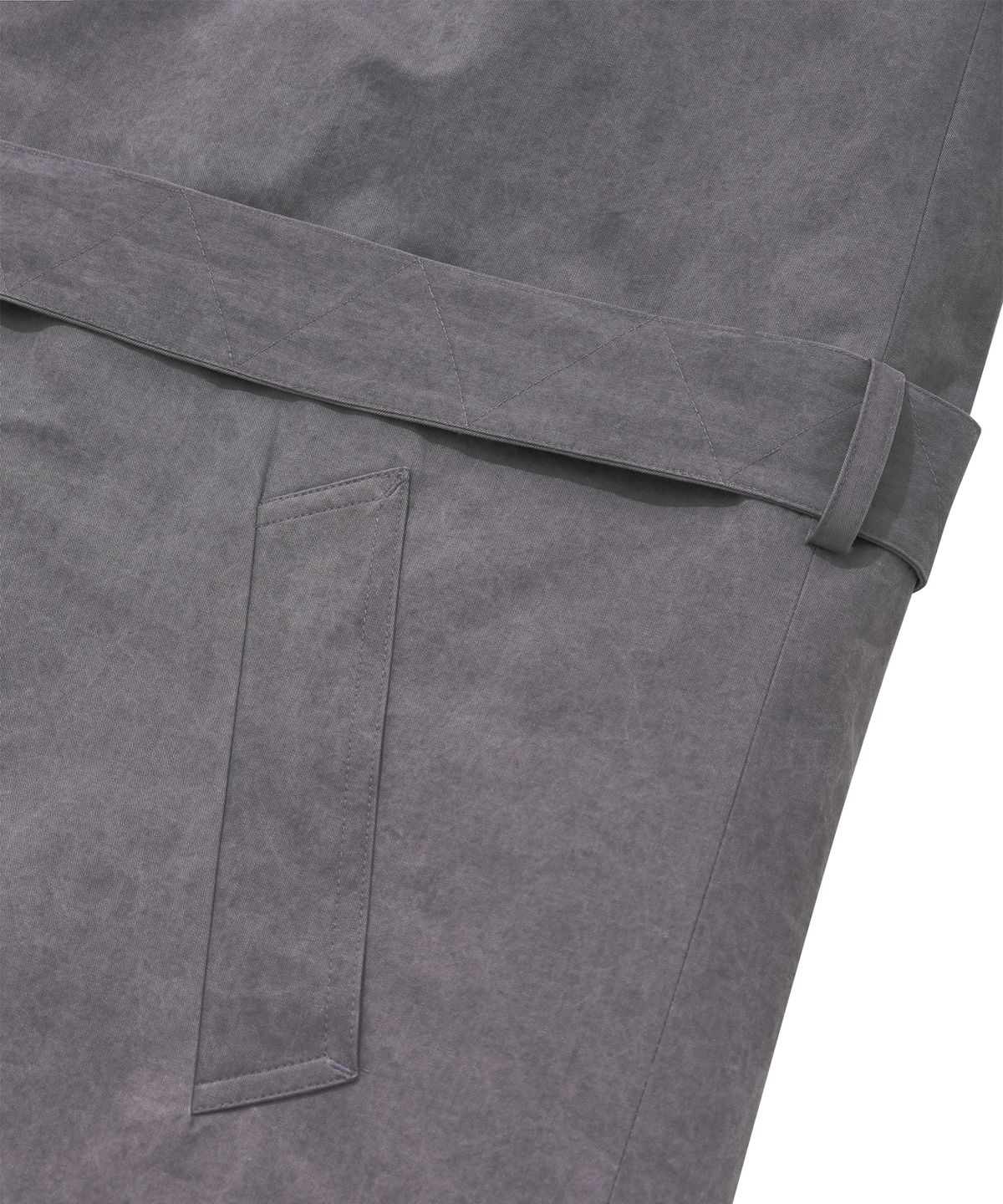 아조바이아조(AJOBYAJO) Washed Cotton Oversized Coat [Purple]