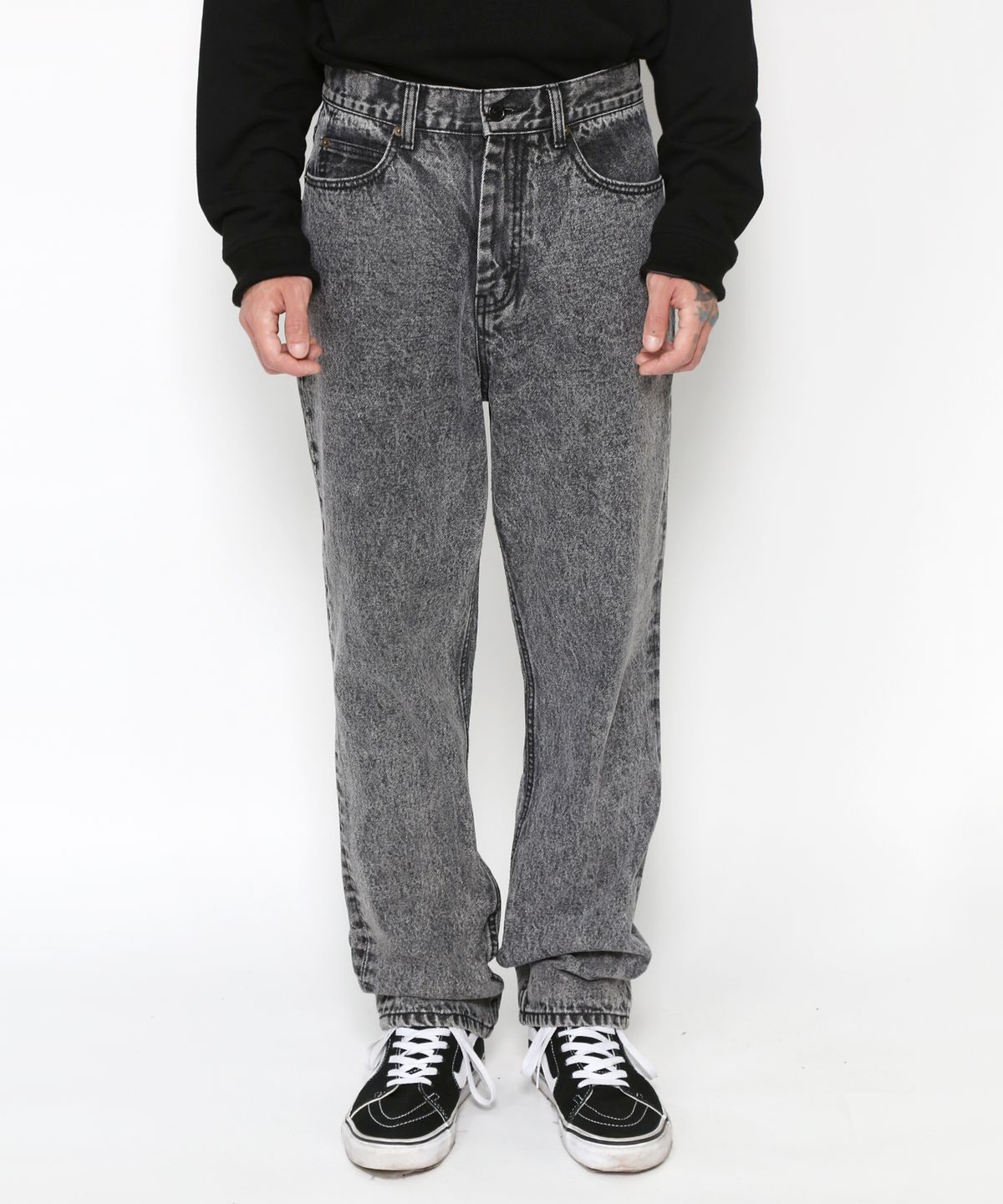 아조바이아조(AJOBYAJO) Snow Washed Jeans [Charcoal]