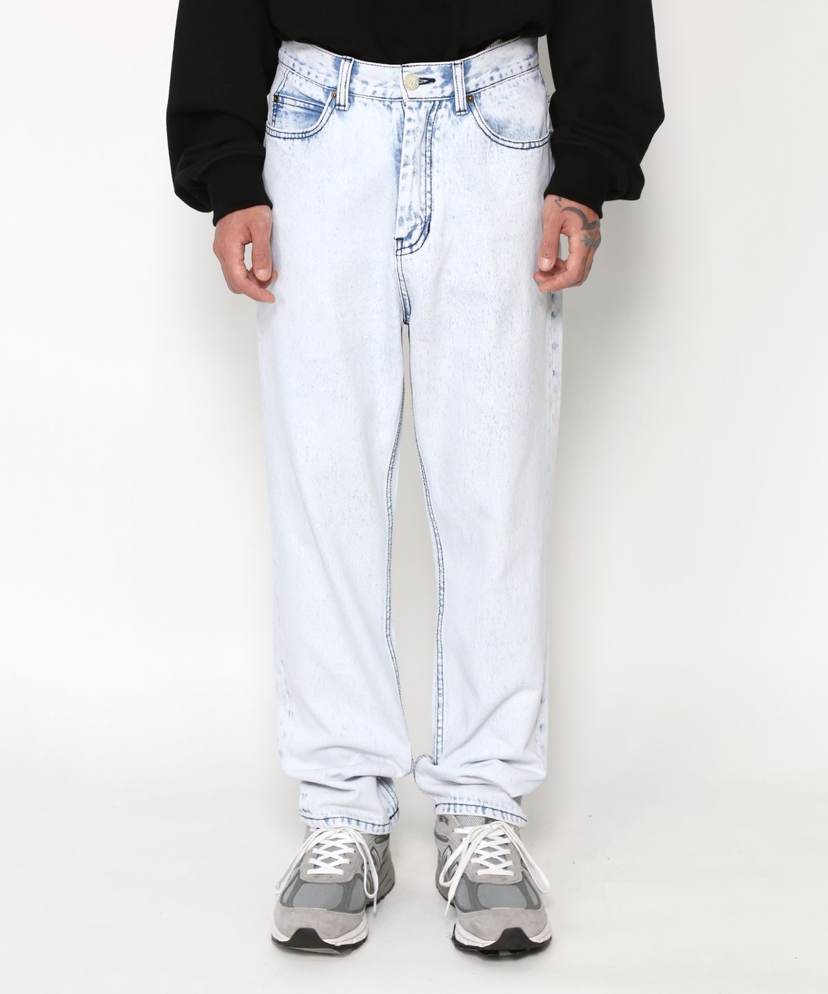 아조바이아조(AJOBYAJO) Snow Washed Jeans [White]