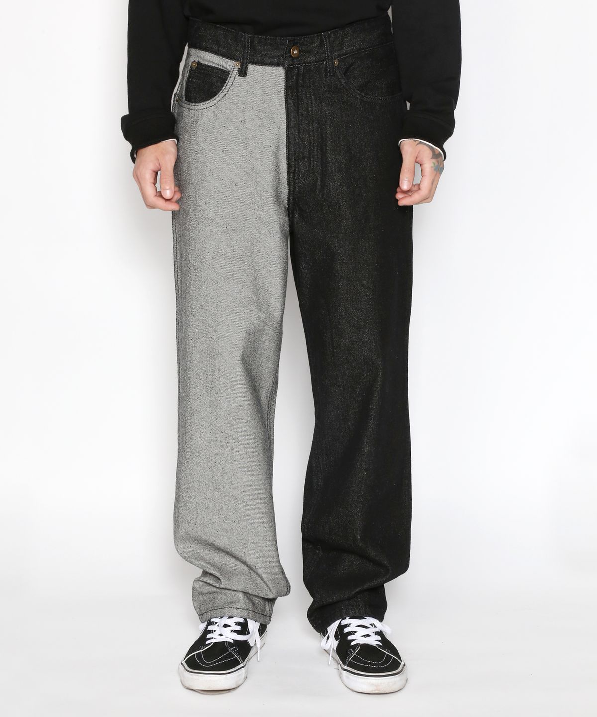 아조바이아조(AJOBYAJO) Twofold Washed Jeans [Black]