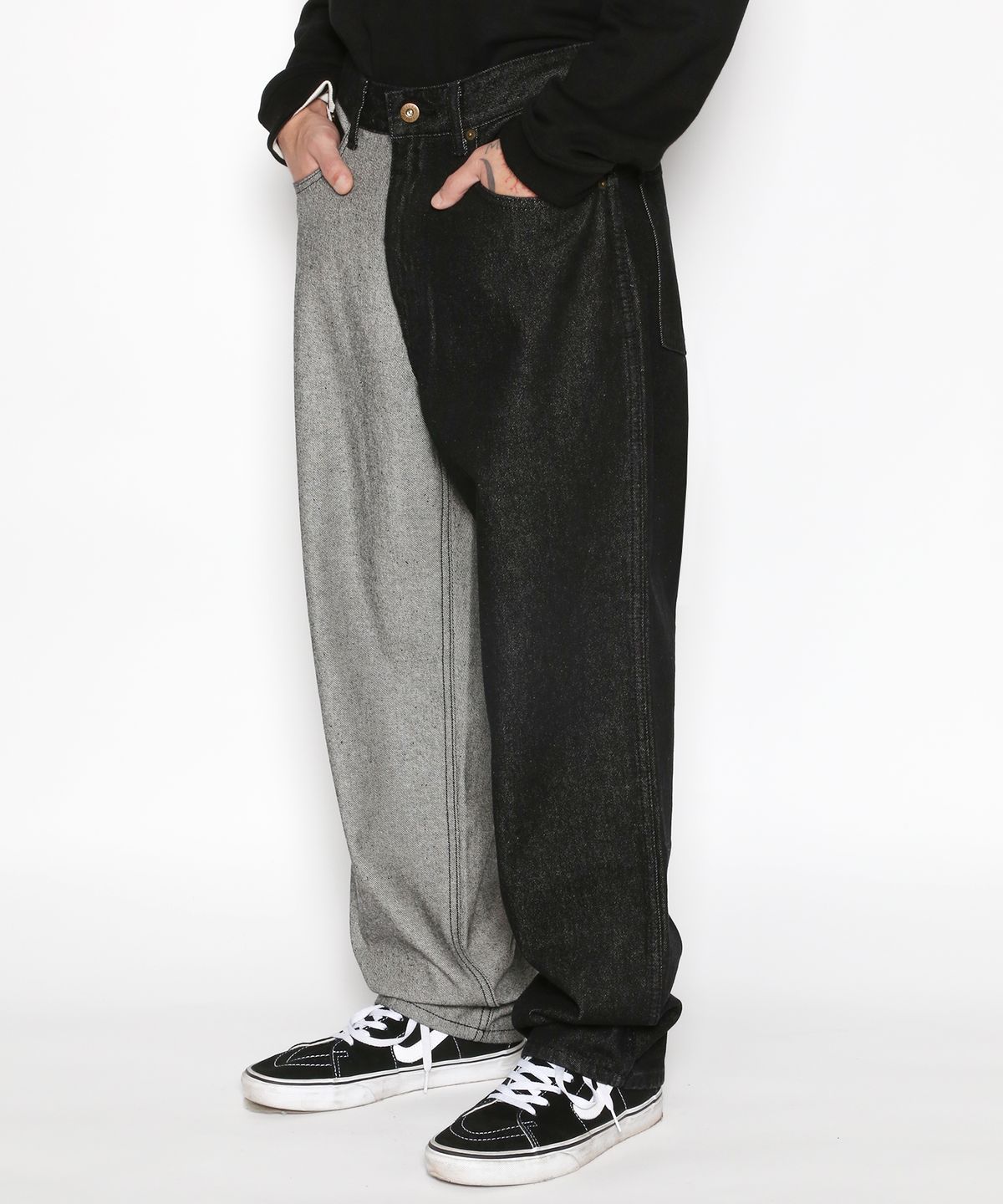 아조바이아조(AJOBYAJO) Twofold Washed Jeans [Black]
