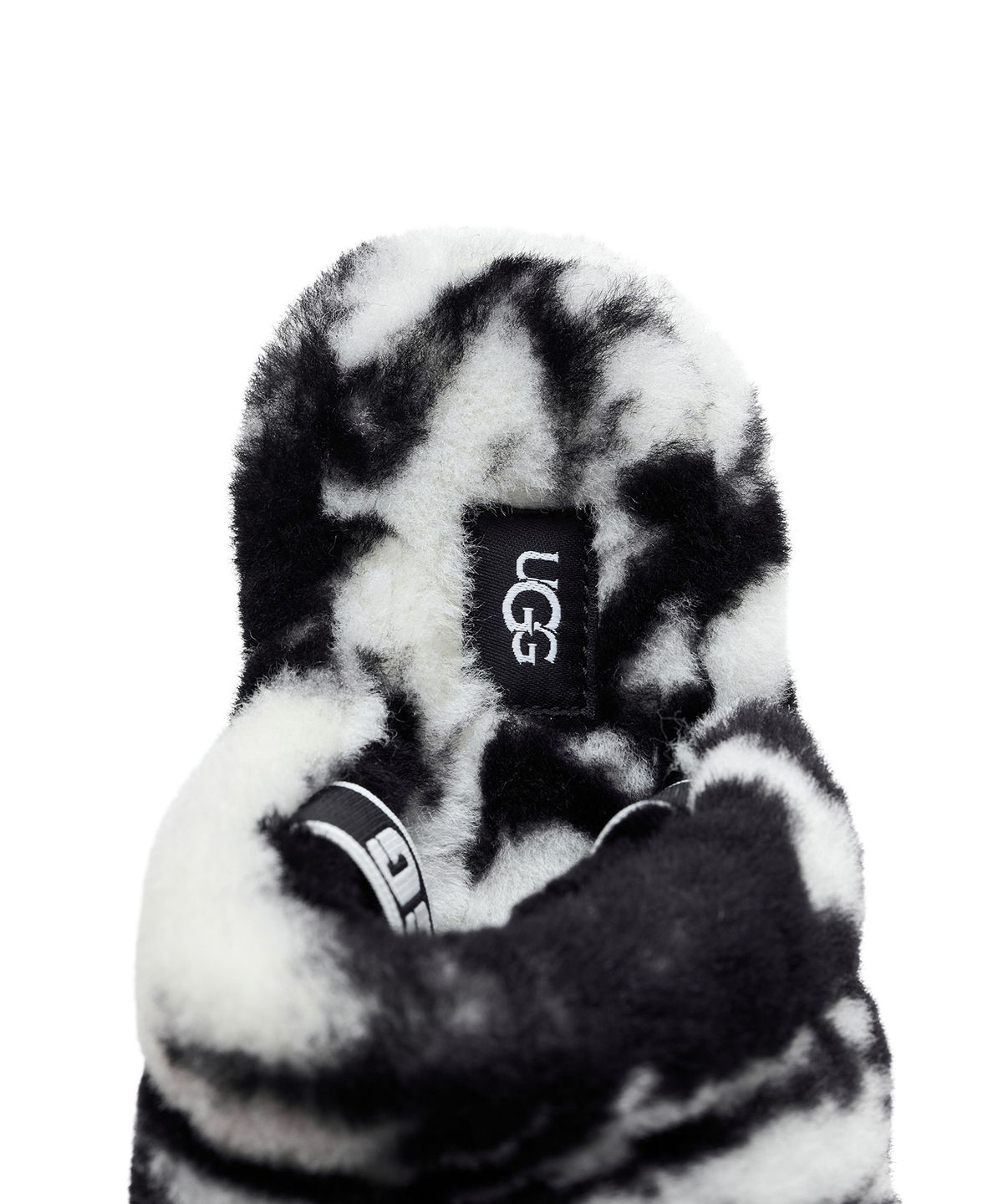 어그(UGG) UGG 스트랩 퍼 슬리퍼 (플러프 예 슬라이드 마블) W - 블랙 / 1122554BLK