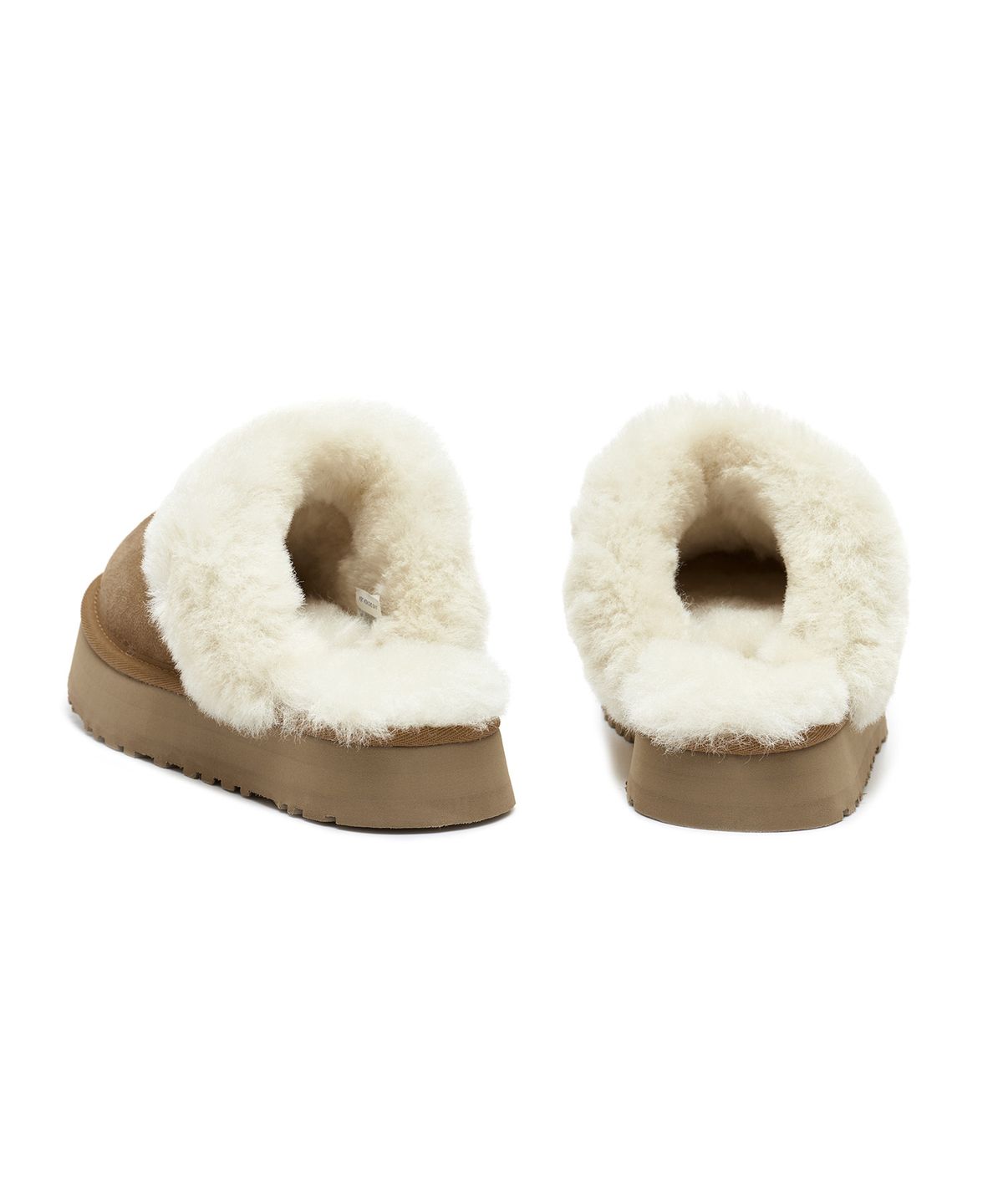 어그(UGG) 퍼 카라 스웨이드 플랫폼 슬리퍼 (디스케트) W - 체스넛 / 1122550CHE