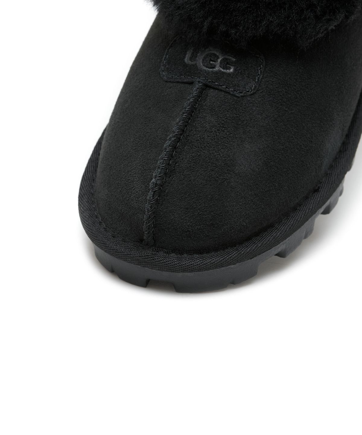 어그(UGG) [WOMEN] 퍼 카라 스웨이드 슬리퍼 (코케트) - 블랙 / 5125BLK