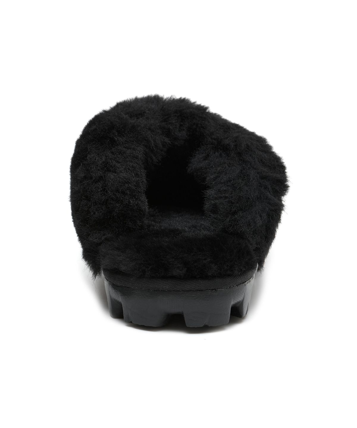 어그(UGG) [WOMEN] 퍼 카라 스웨이드 슬리퍼 (코케트) - 블랙 / 5125BLK