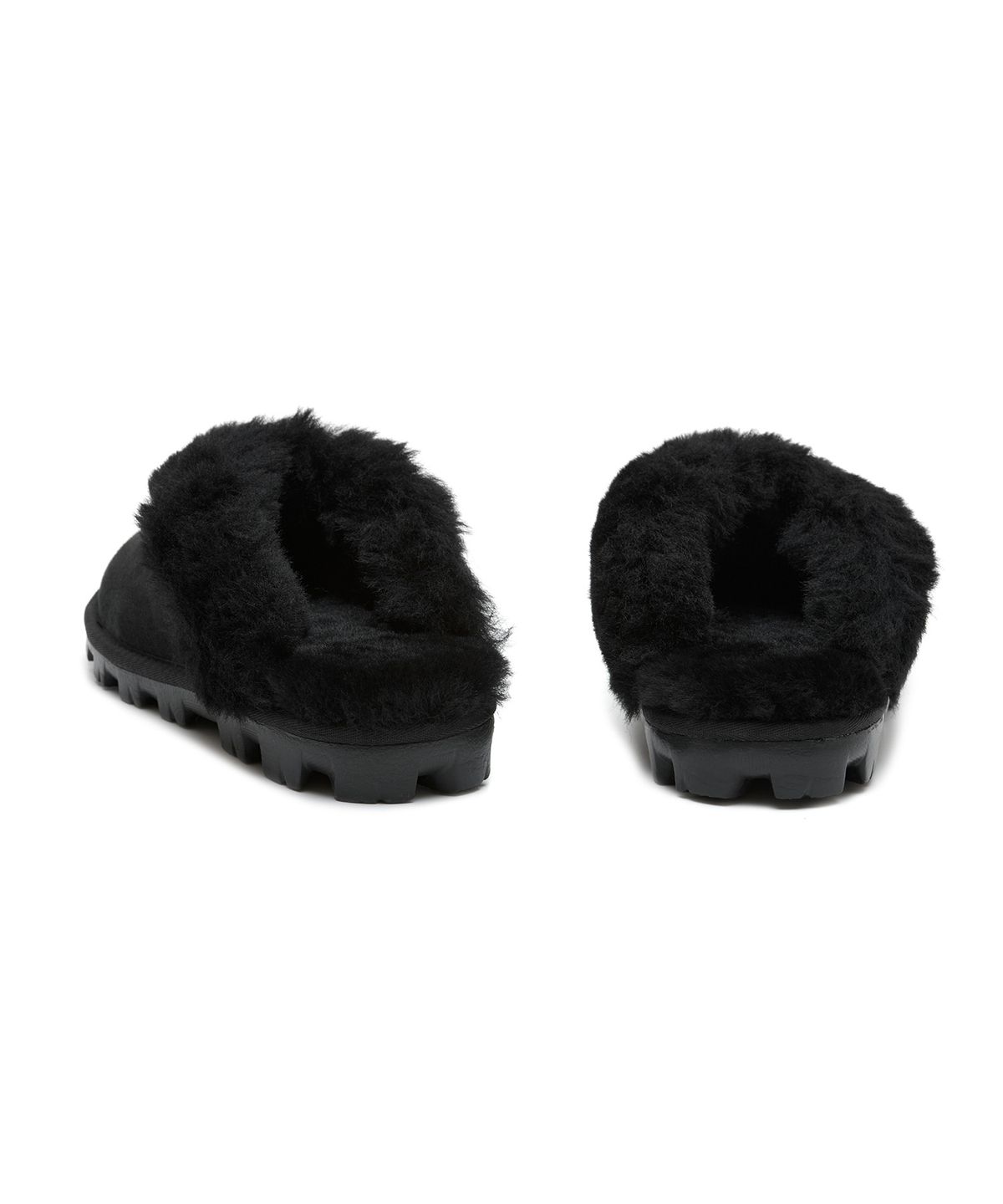 어그(UGG) [WOMEN] 퍼 카라 스웨이드 슬리퍼 (코케트) - 블랙 / 5125BLK