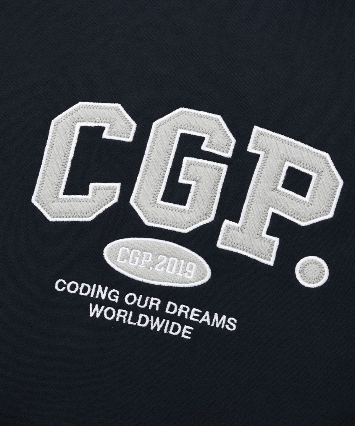 코드그라피(CGP) CGP 아치 로고 맨투맨_네이비BDW