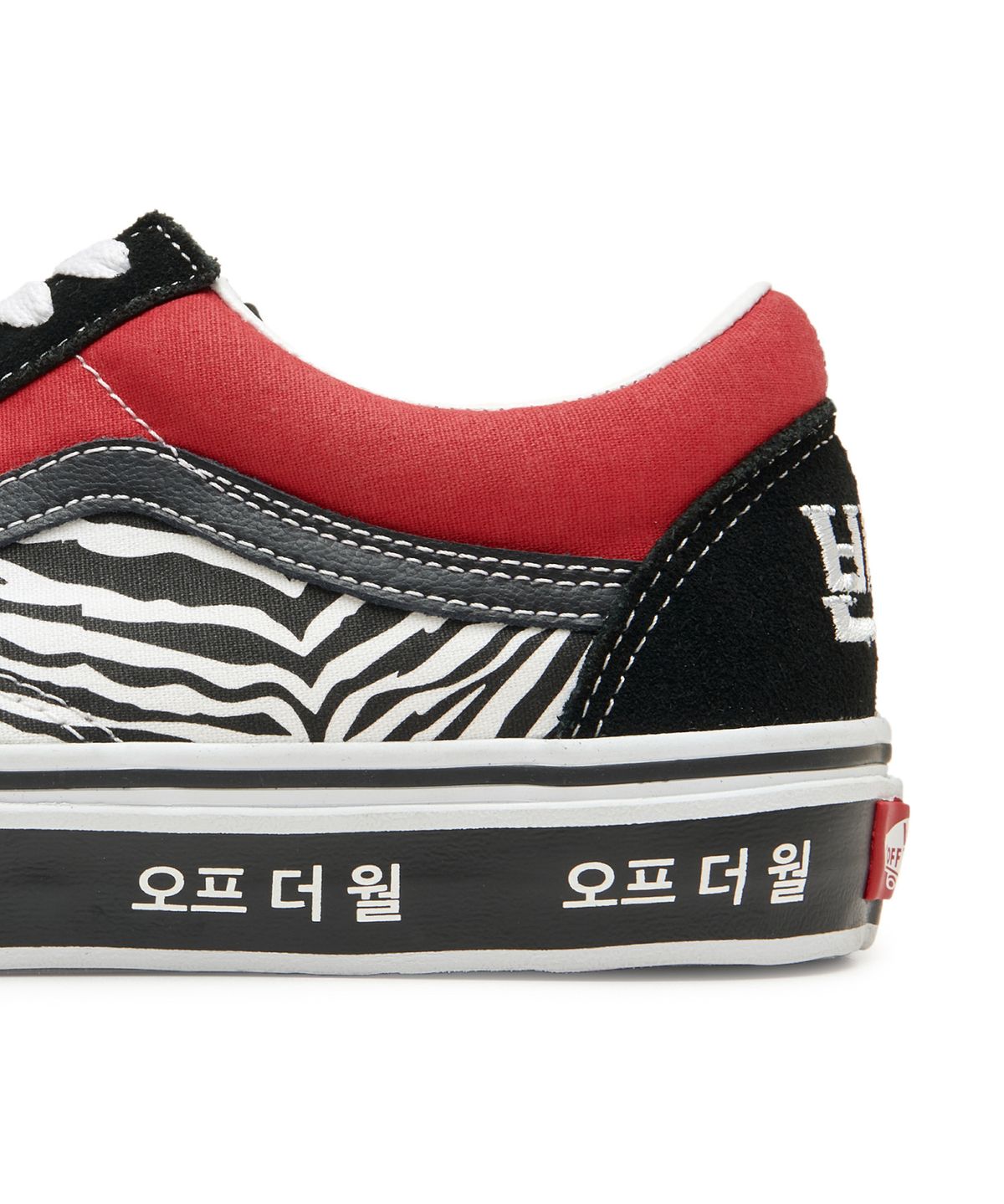 반스(VANS) 올드스쿨 - (코리안 타이포그라피) 레이싱 레드:트루 블루 / VN0A38G19HW1