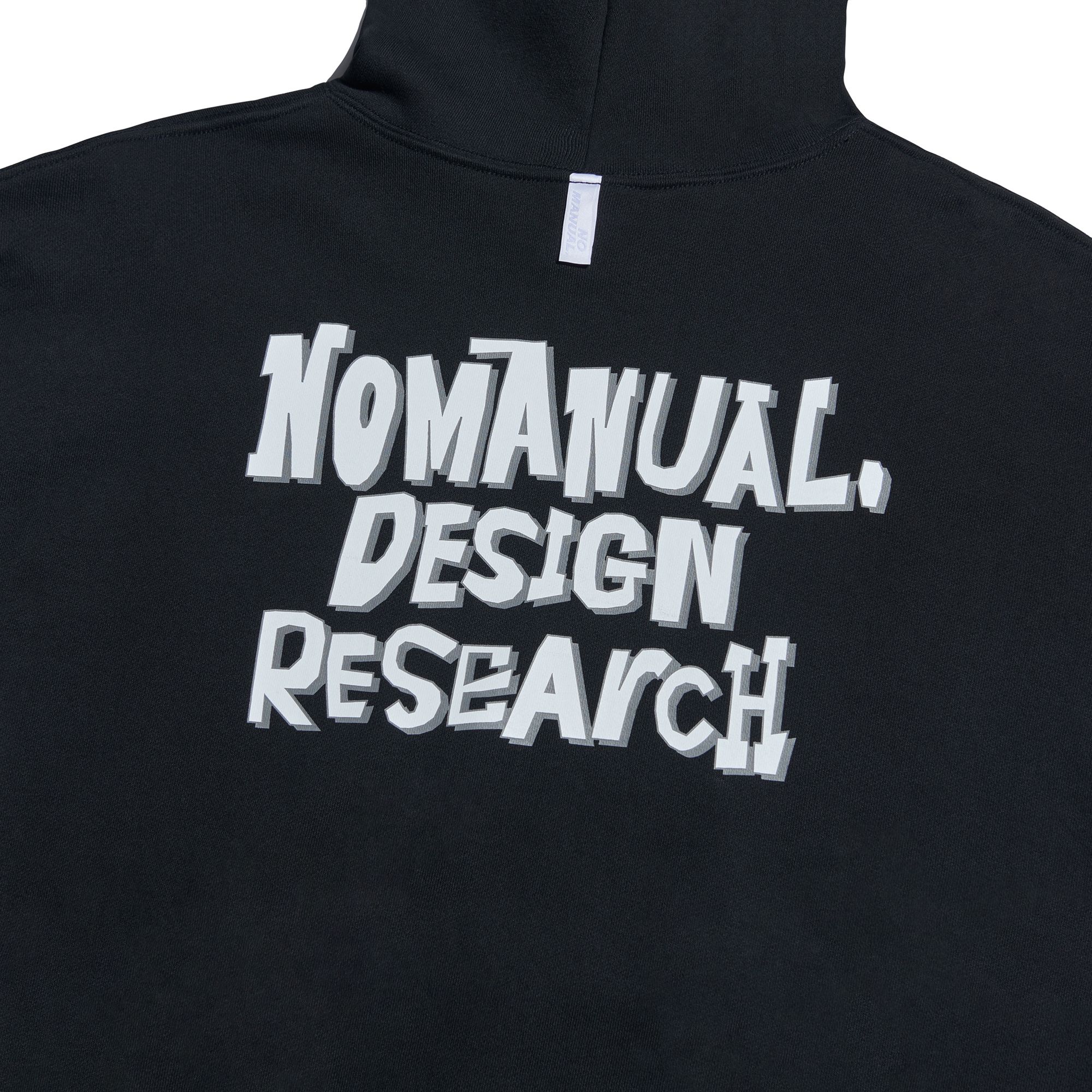 MUSINSA | NOMANUAL DOODLE LOGO HOODIE - BLACK