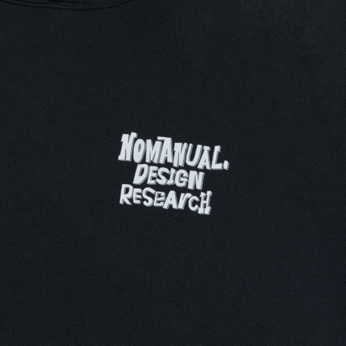 노매뉴얼(NOMANUAL) DOODLE LOGO HOODIE - BLACK